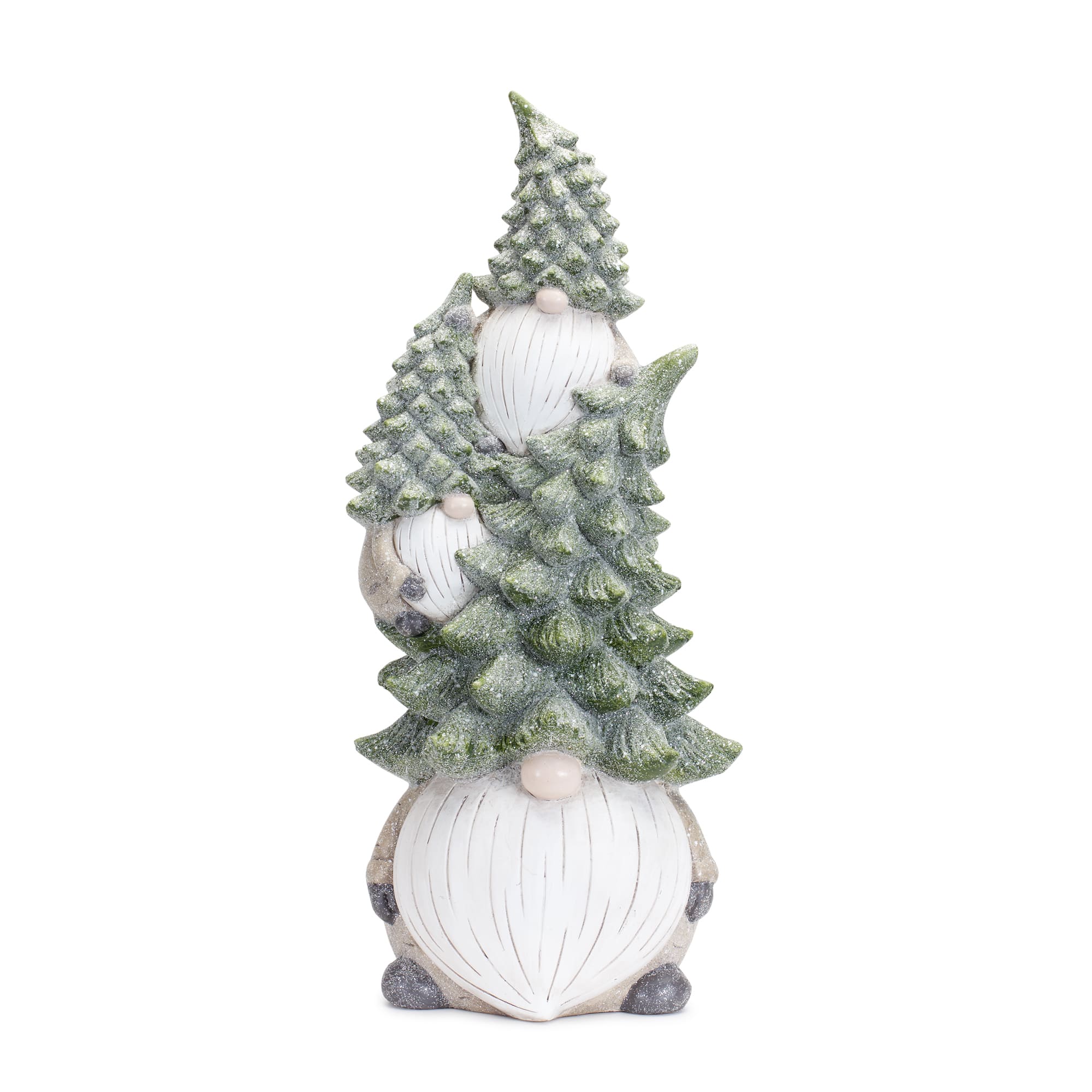 23.5&#x22; Stacked Gnomes Figurine