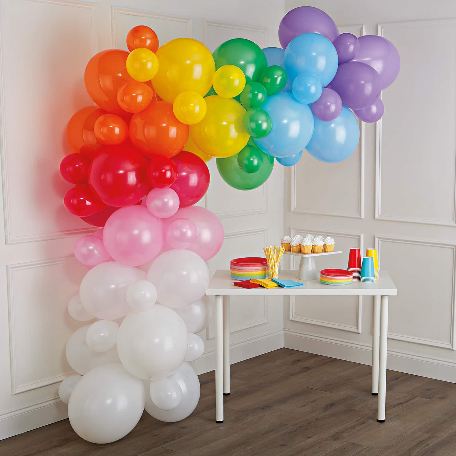 6 Pack: 10ft. Rainbow Balloon Garland by Celebrate It&#x2122;