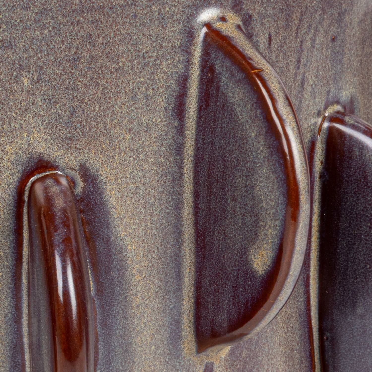 Hello Honey® 7" Brown Reactive Glaze Stoneware Planter