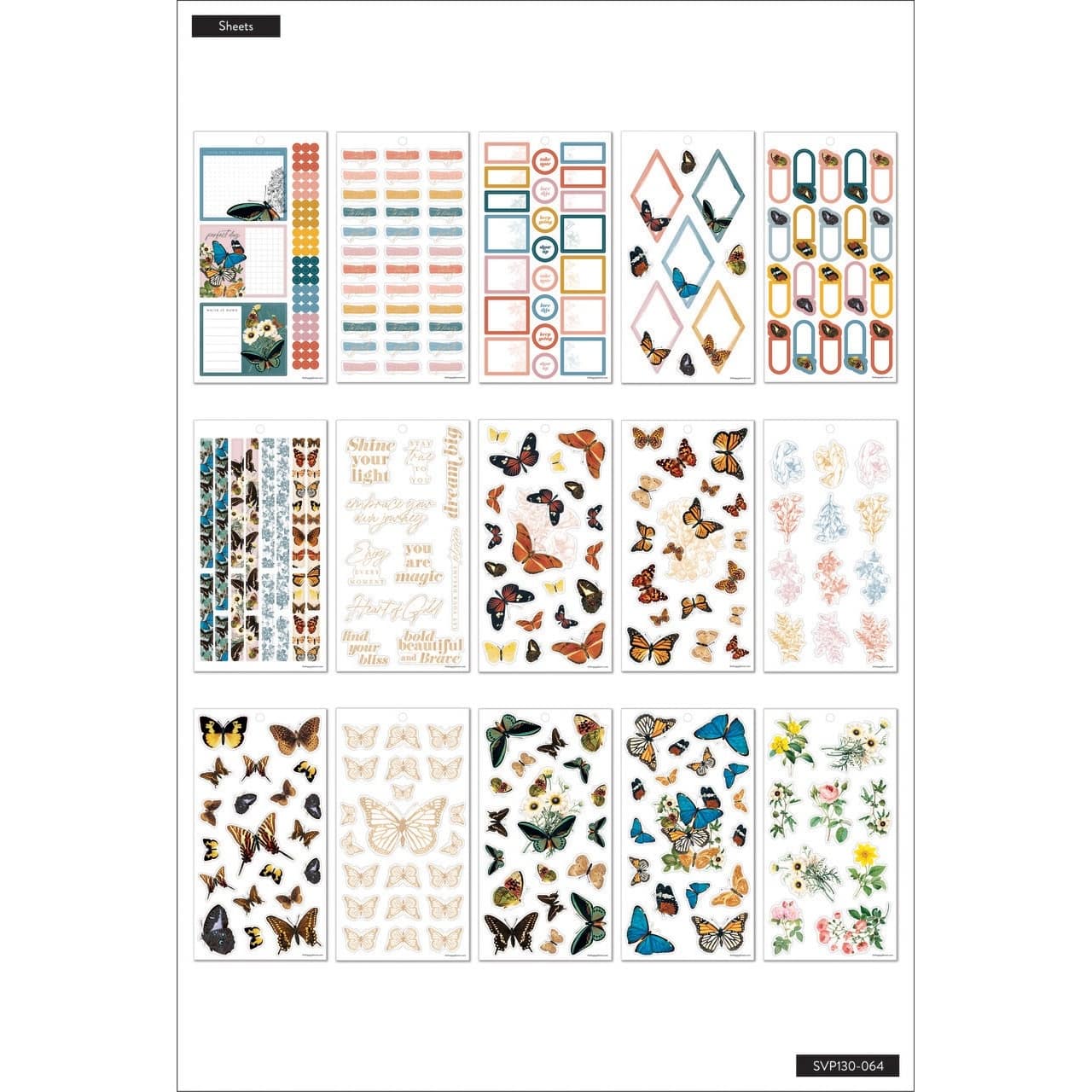 Stickers stamps Papillons