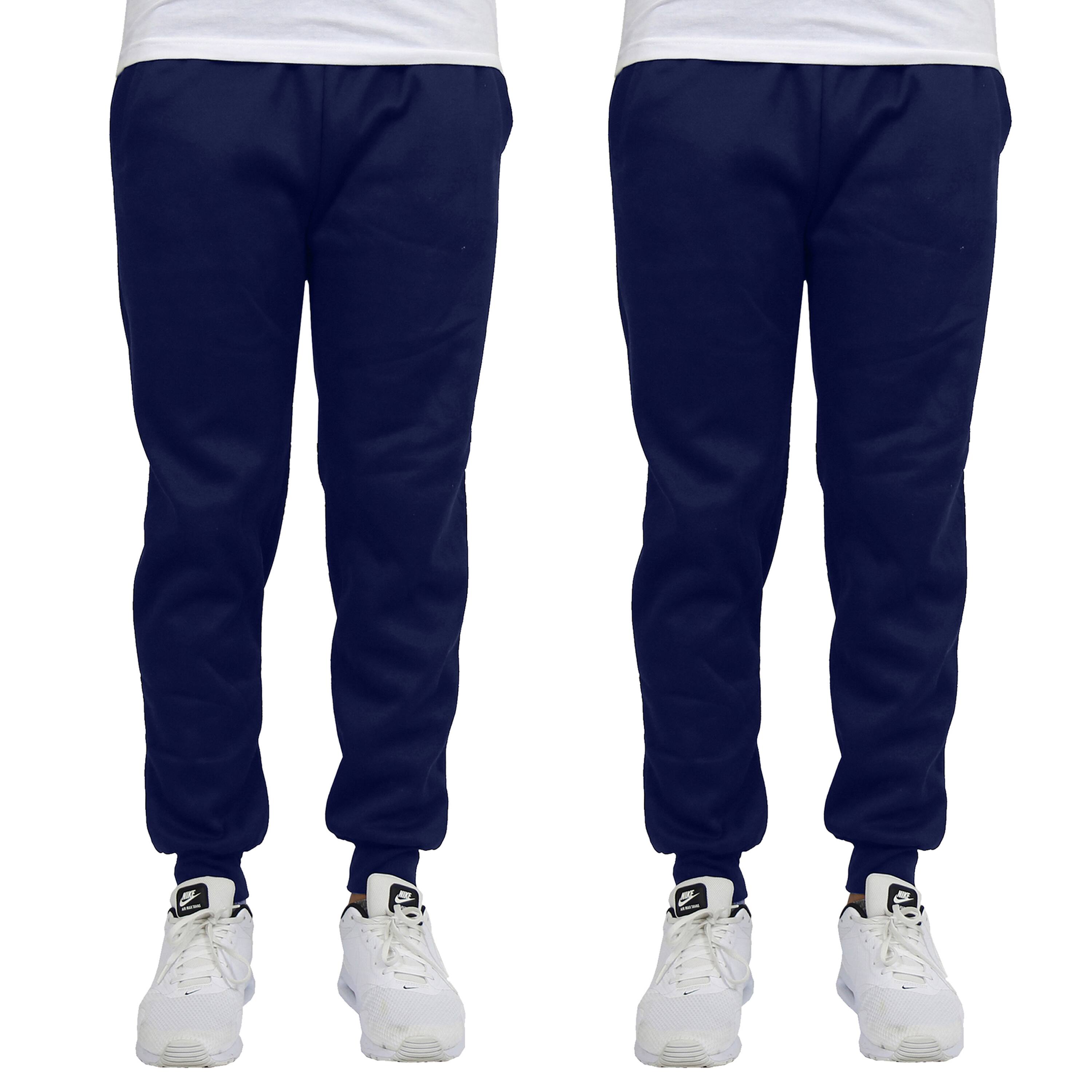 Galaxy by Harvic Men's Fleece-Lined Jogger Sweatpants 2 Pack