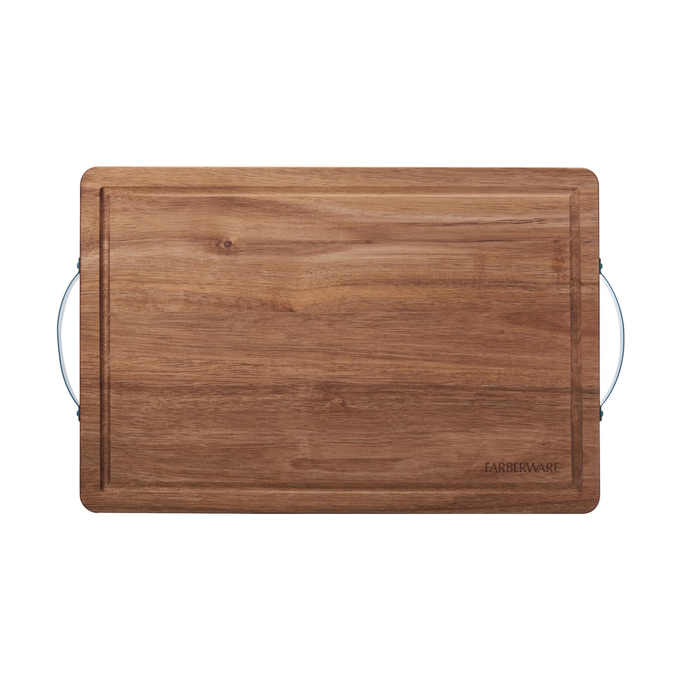 Farberware 18&#x22; Acacia Board with Teal Handles