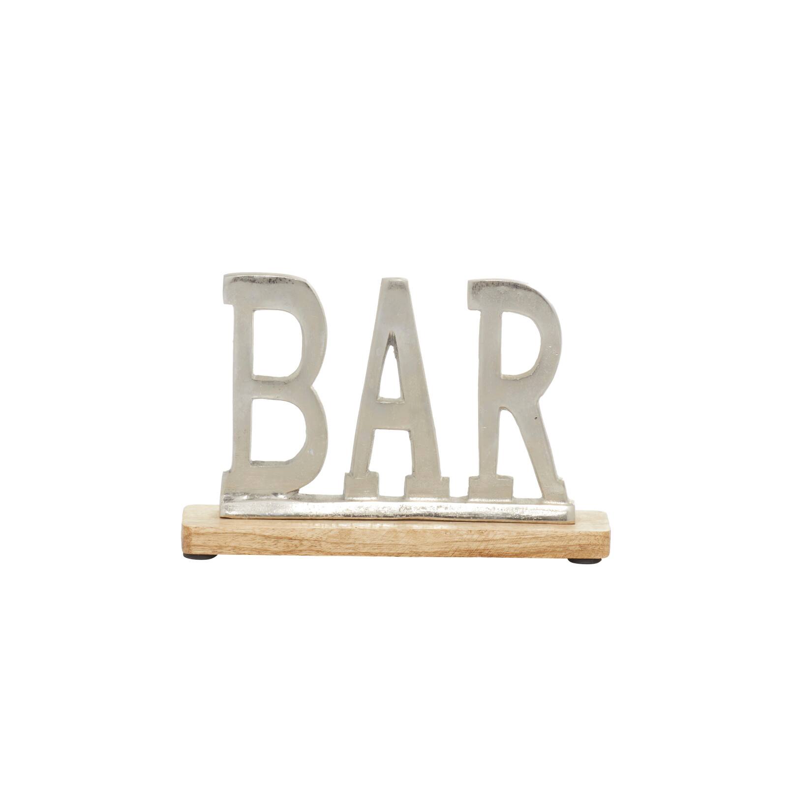 10" Silver Aluminum Glam Bar Tabletop Sign