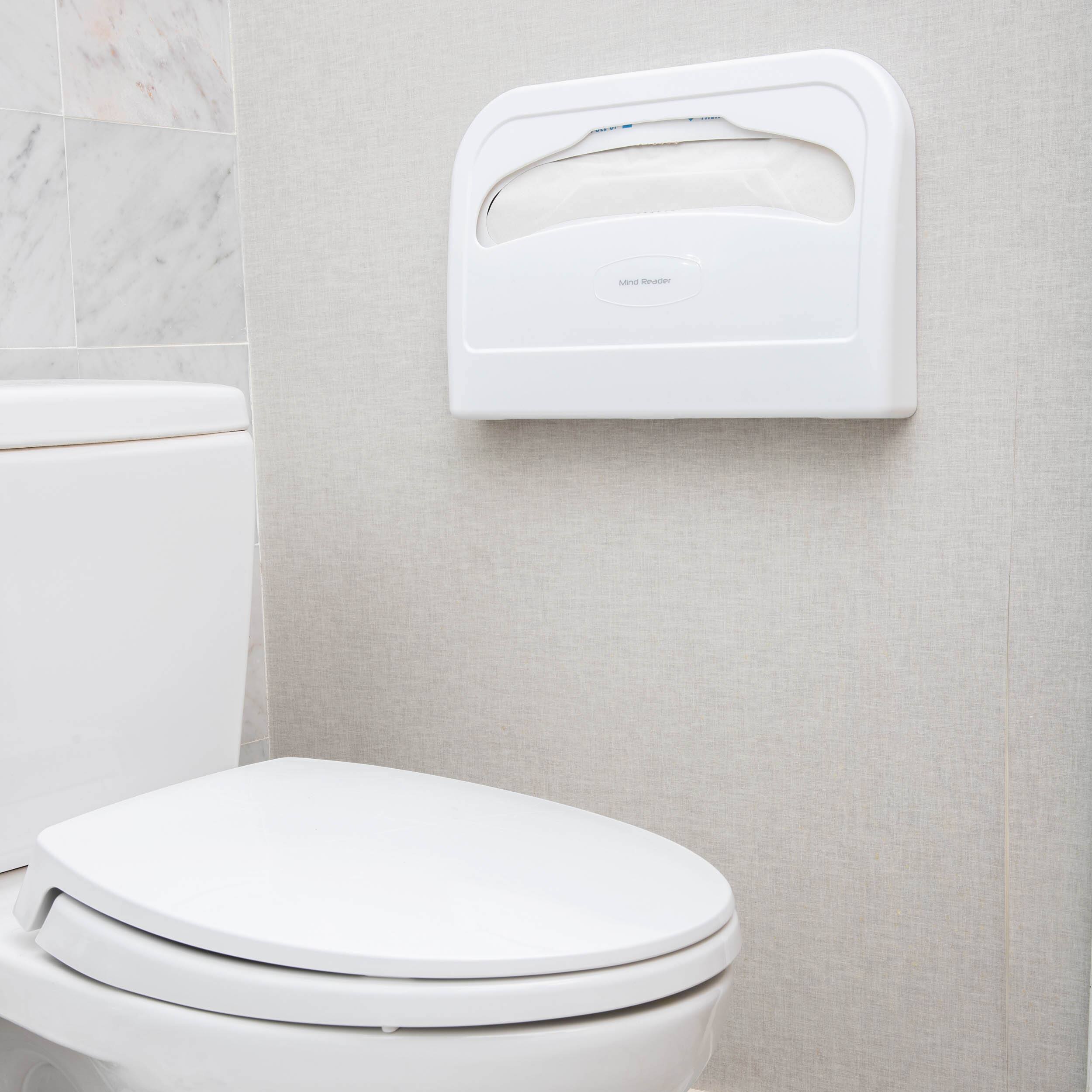 Mind Reader Toilet Disposable Paper Seat Cover Dispenser Set