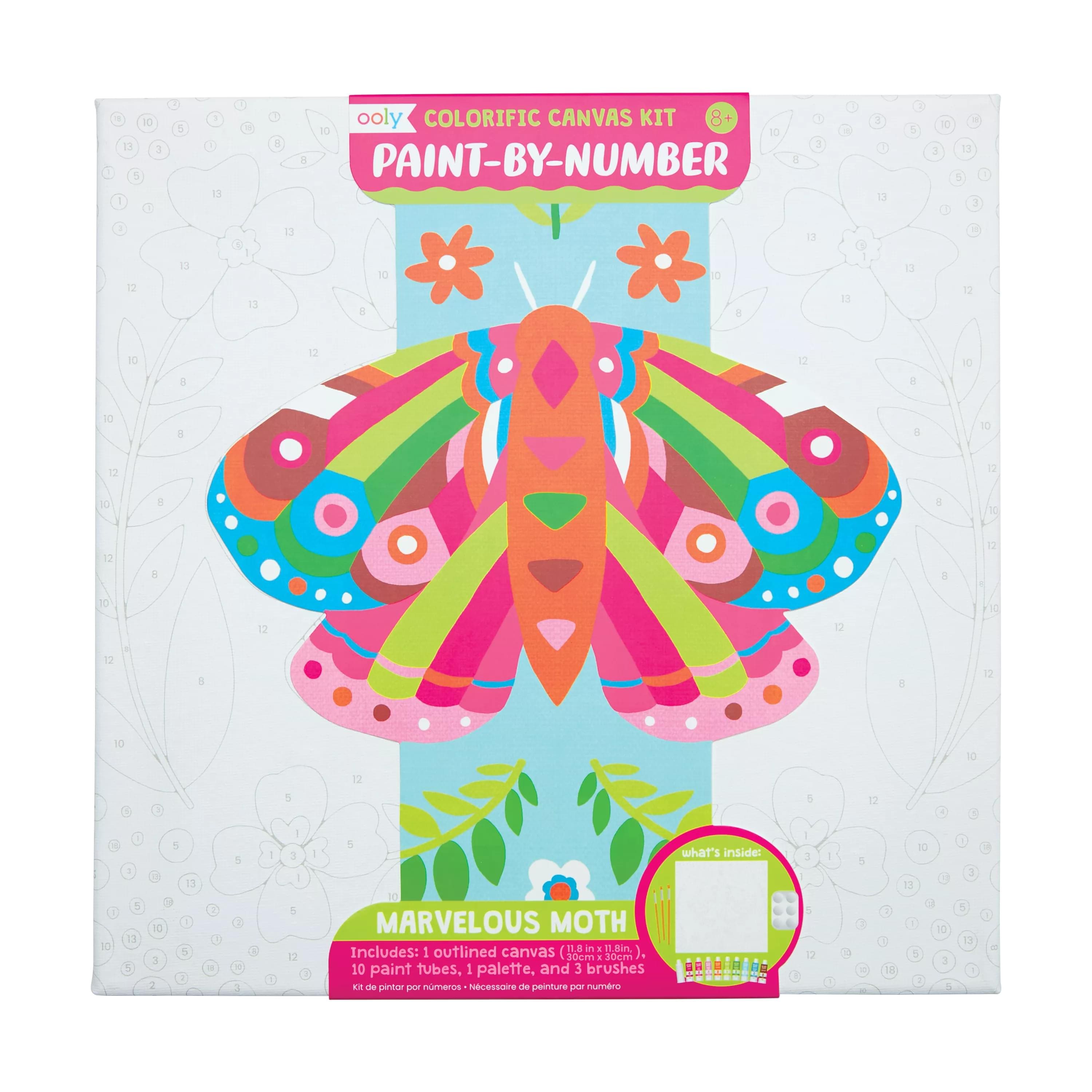 OOLY Colorific Canvas Marvelous Moth Paint-By-Number Kit