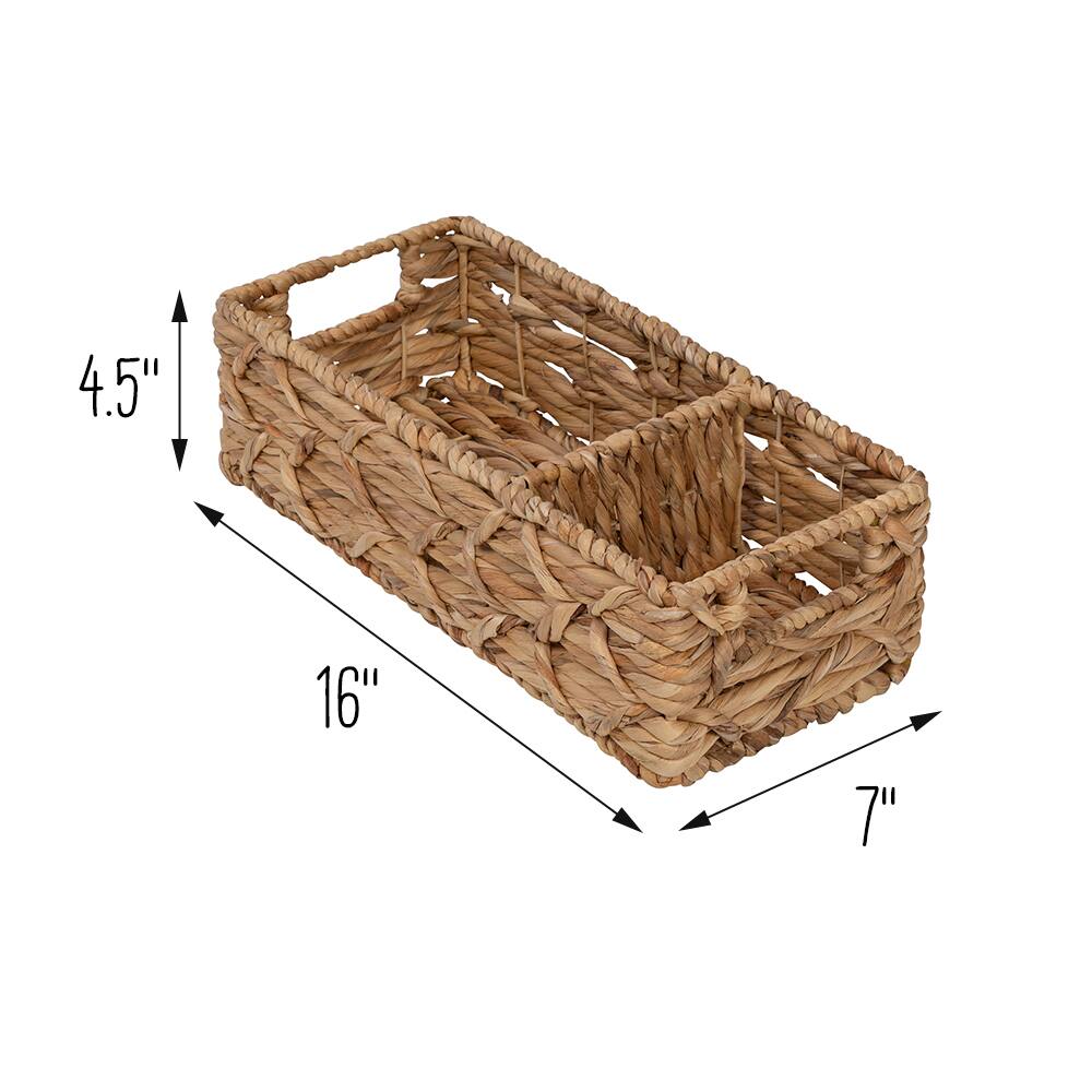 Honey Can Do Divided Natural Wicker Basket Set