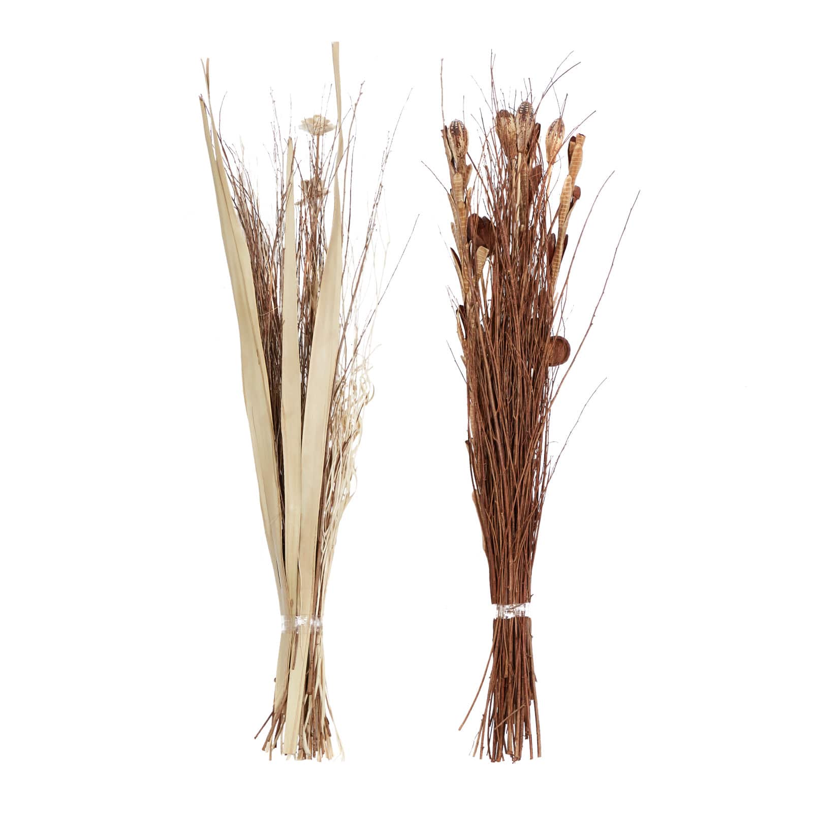 Set of 2&#x22; Brown Sea Grass Natural Foliage, 46&#x22; x 15&#x22;