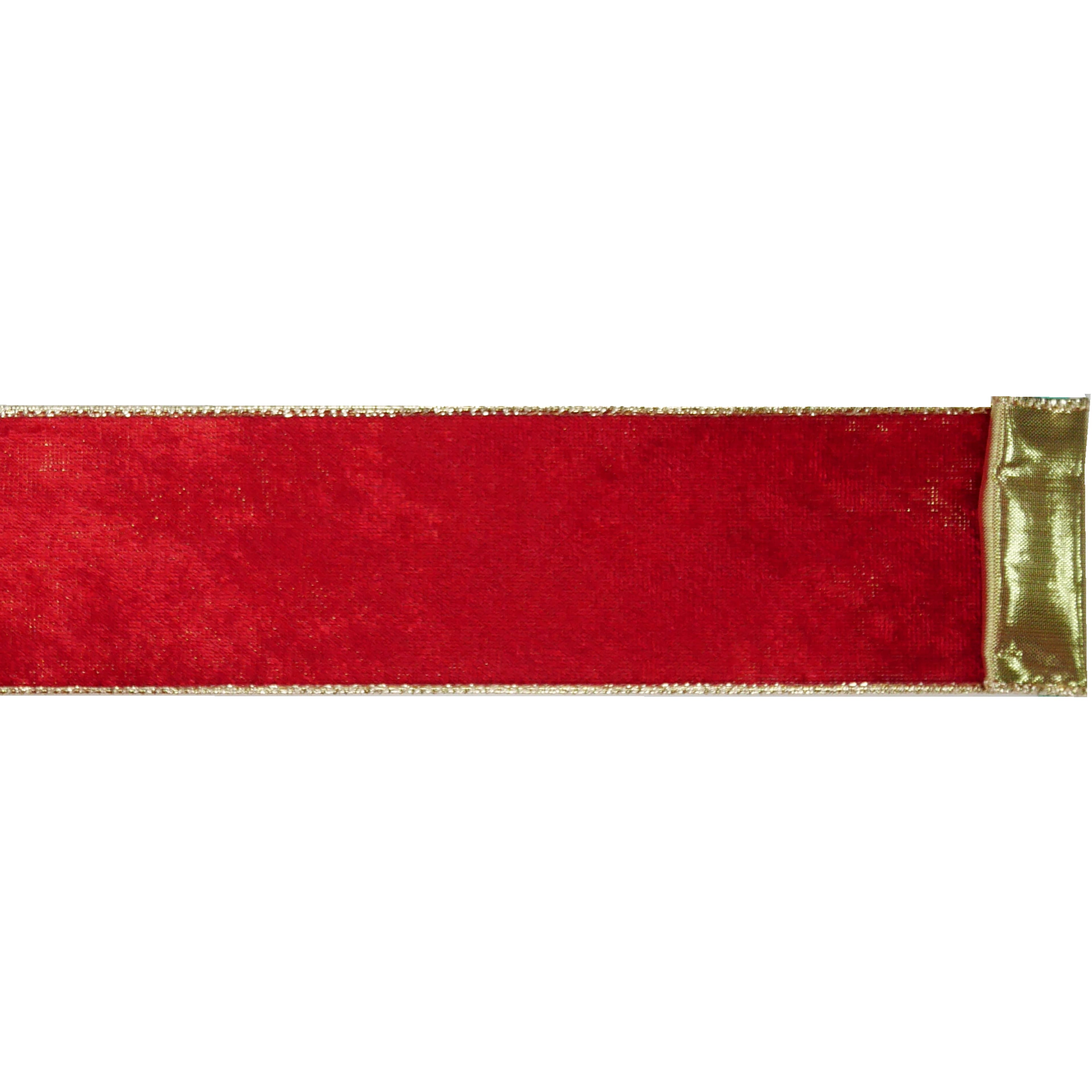 2.5&#x22; x 15ft. Red &#x26; Gold Wired Velvet Ribbon by Celebrate It&#xAE;
