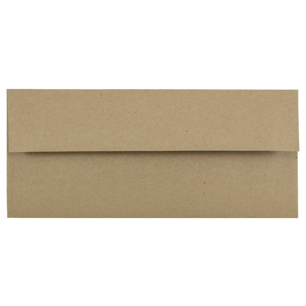 JAM Paper #10 Business Premium Brown Kraft Straight Flap Envelopes, 50ct. 