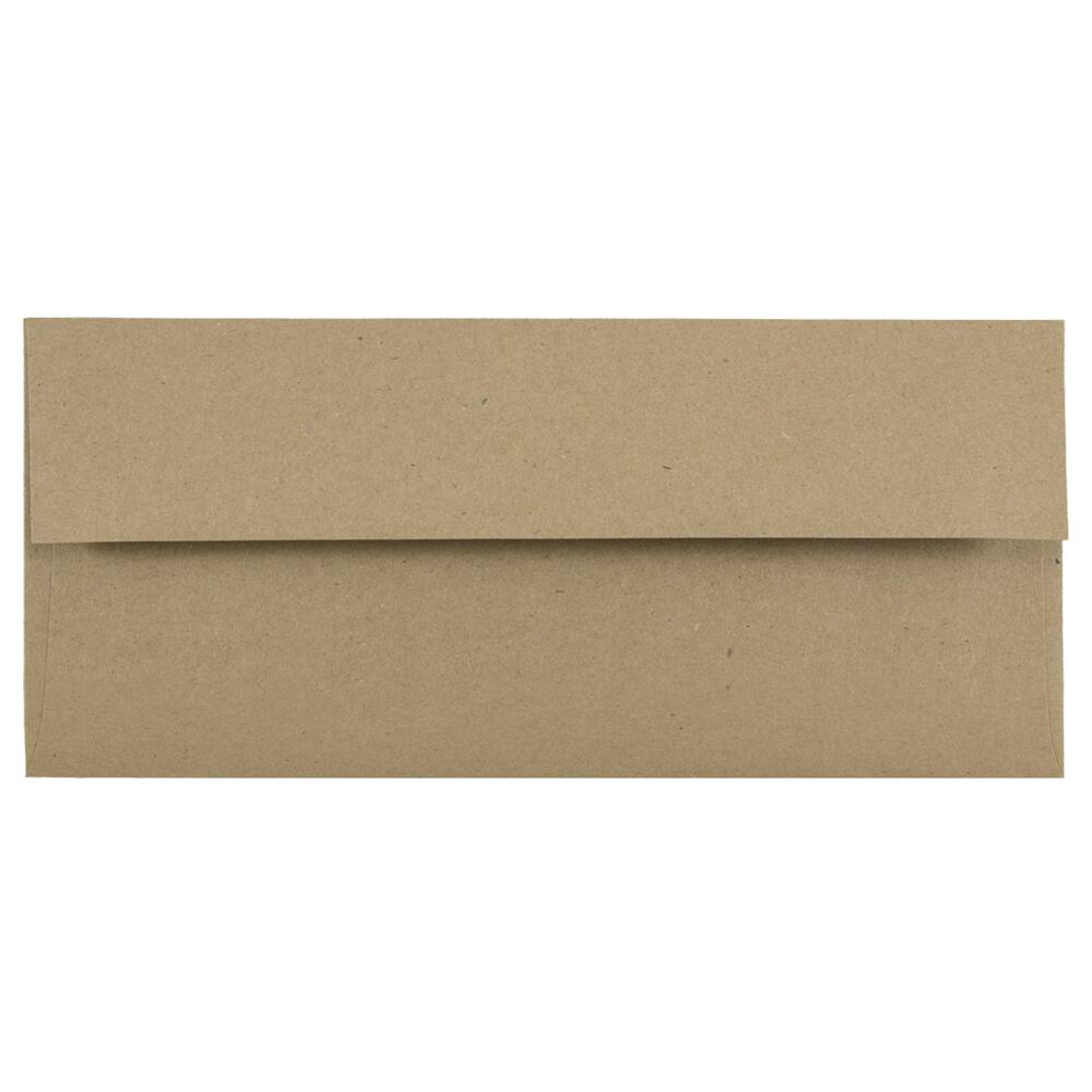 JAM Paper #10 Business Premium Brown Kraft Straight Flap Envelopes, 50ct.
