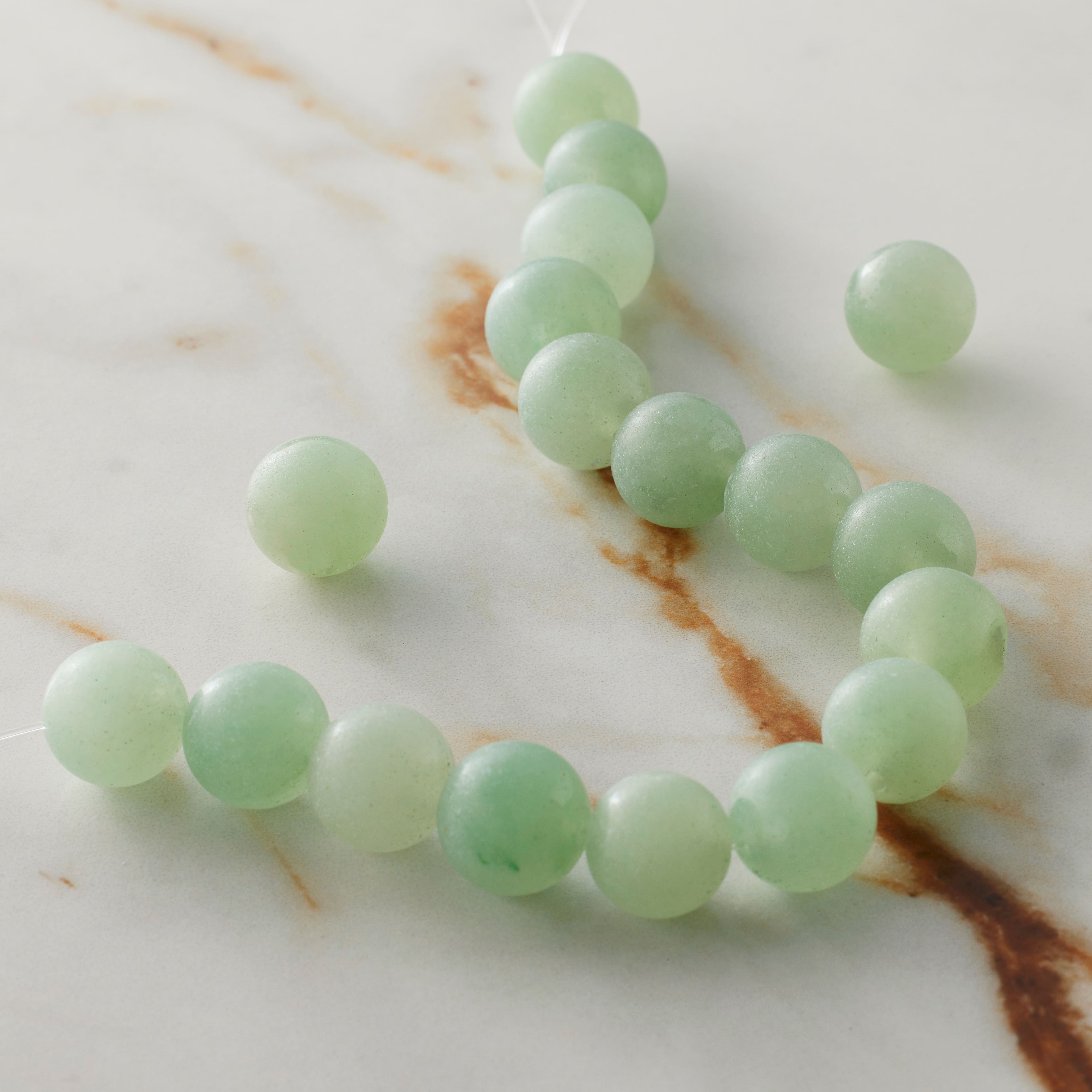 12 Packs: 18 ct. (216 total) Green Aventurine Round Beads, 9.5mm by Bead Landing&#x2122;