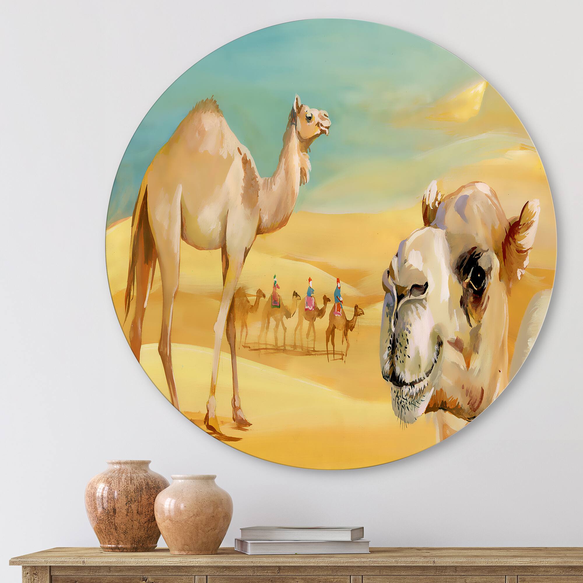 Designart - Camels In The Desert