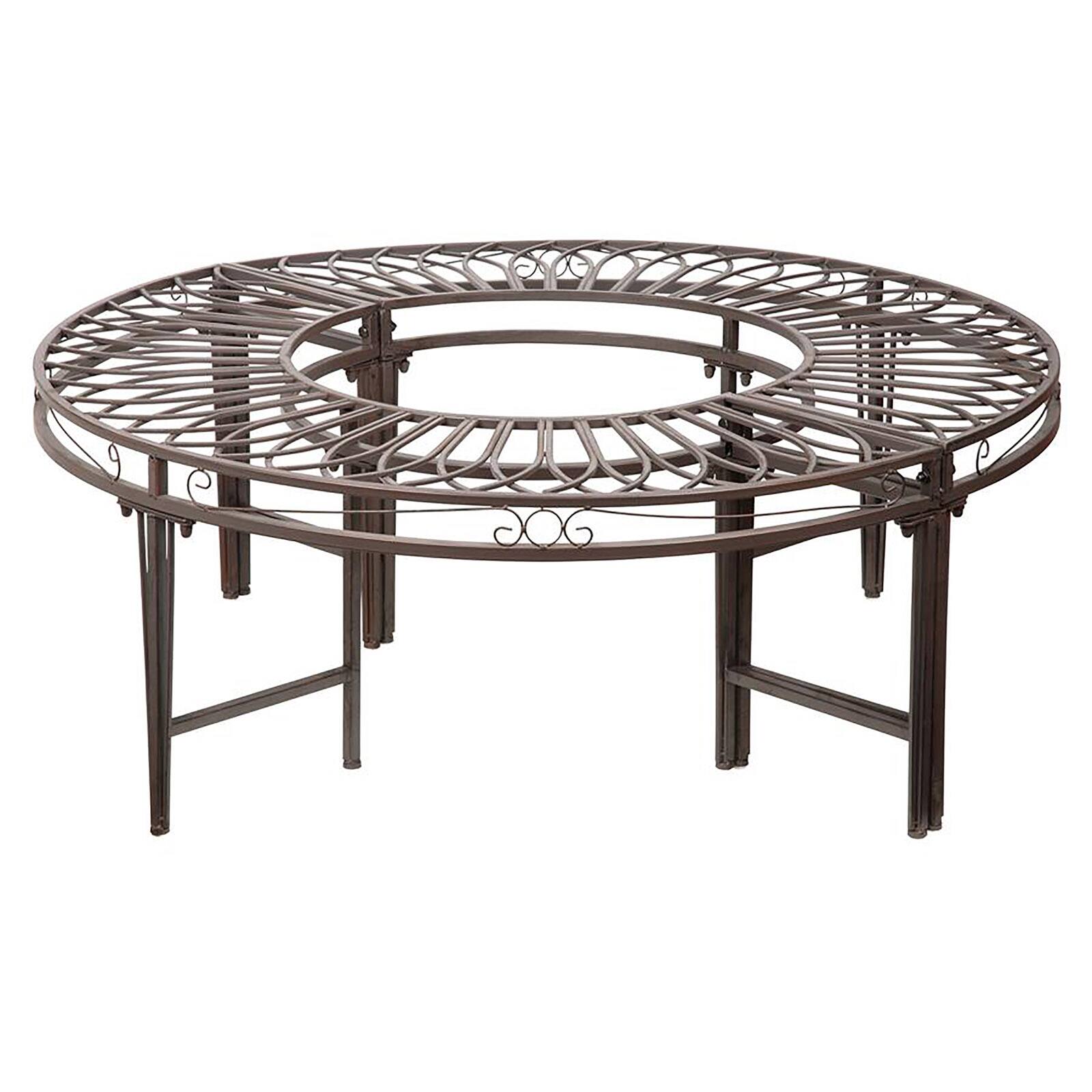 Design Toscano 47" Gothic Roundabout Steel Garden Bench