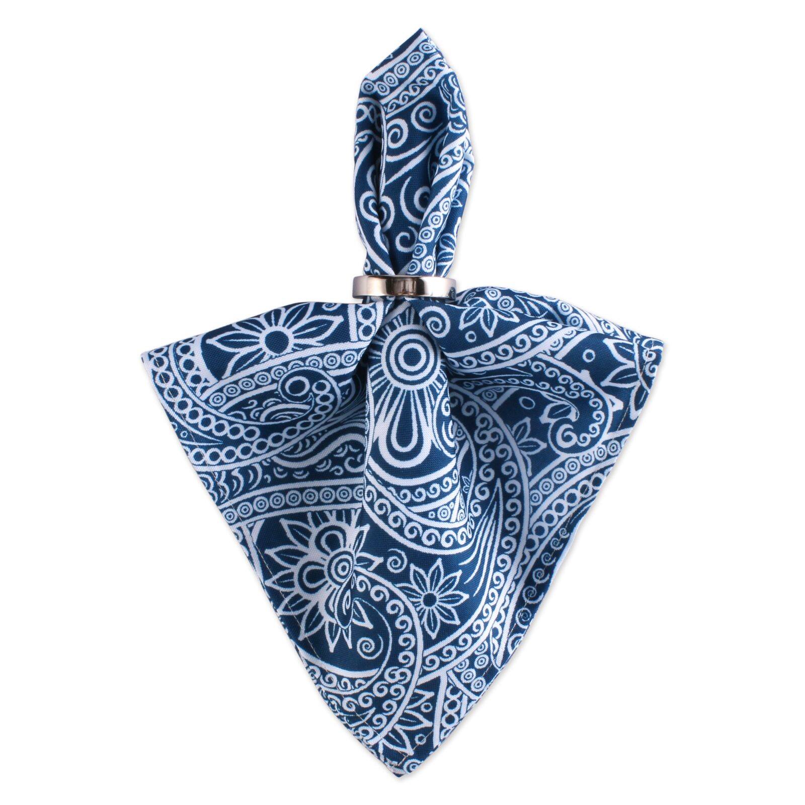 DII&#xAE; Blue Paisley Print Outdoor Napkins, 6ct.