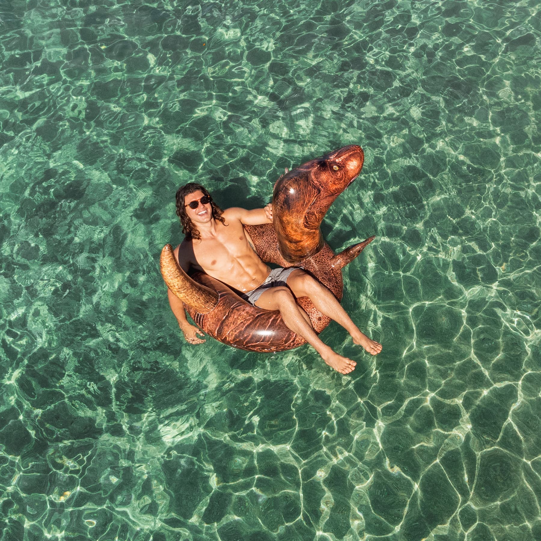 PoolCandy RealPrint&#xAE; T-Rex Dinosaur Jumbo Pool Tube