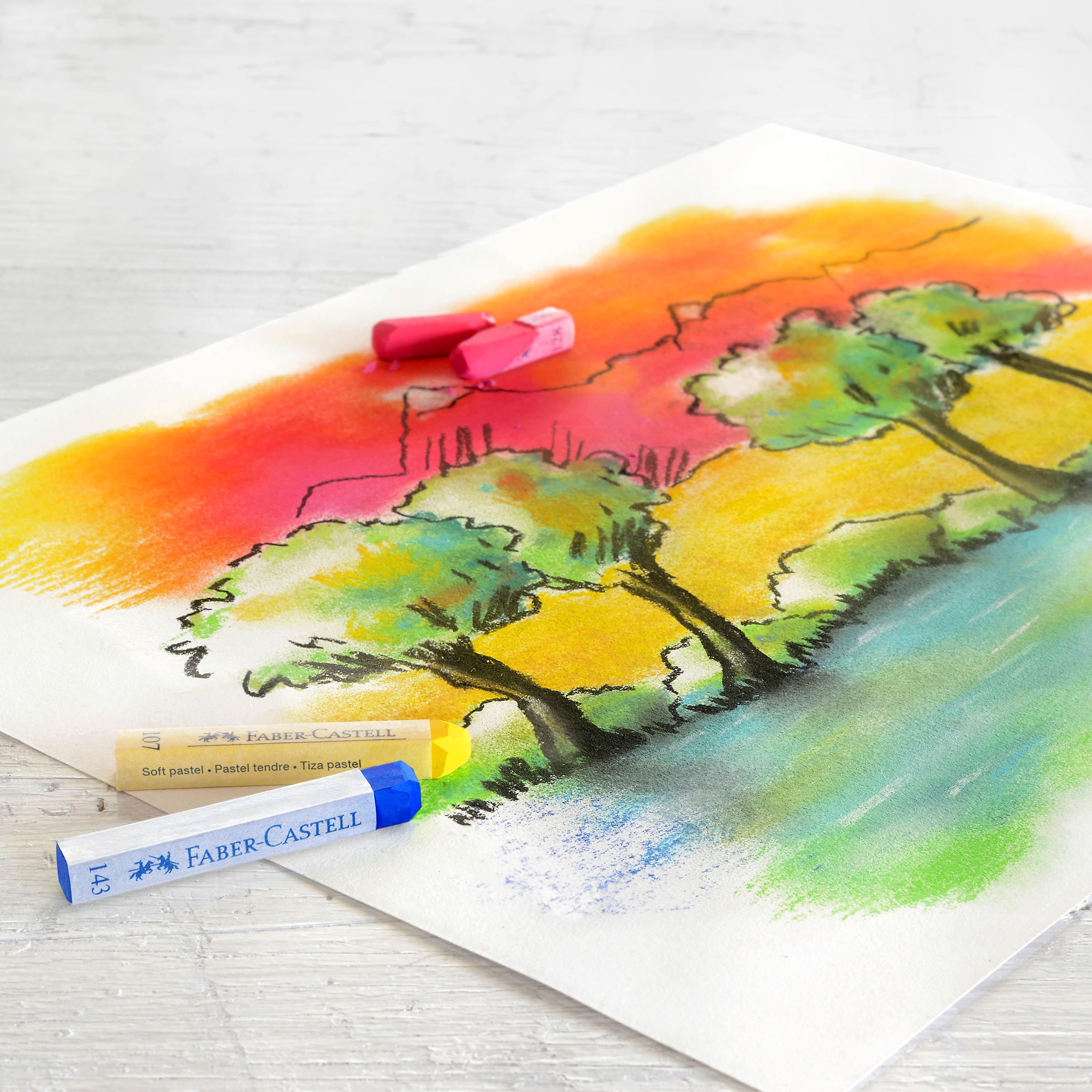 Faber-Castell&#xAE; Full Length 24 Color Soft Pastel Stick Set
