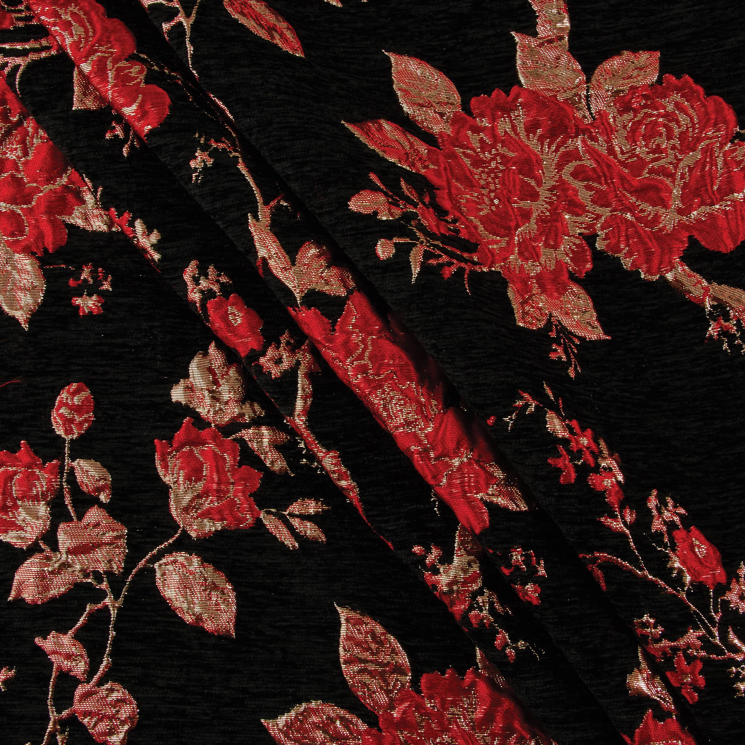 Cosplay by Yaya Han Red Floral Velvet Brocade Fabric