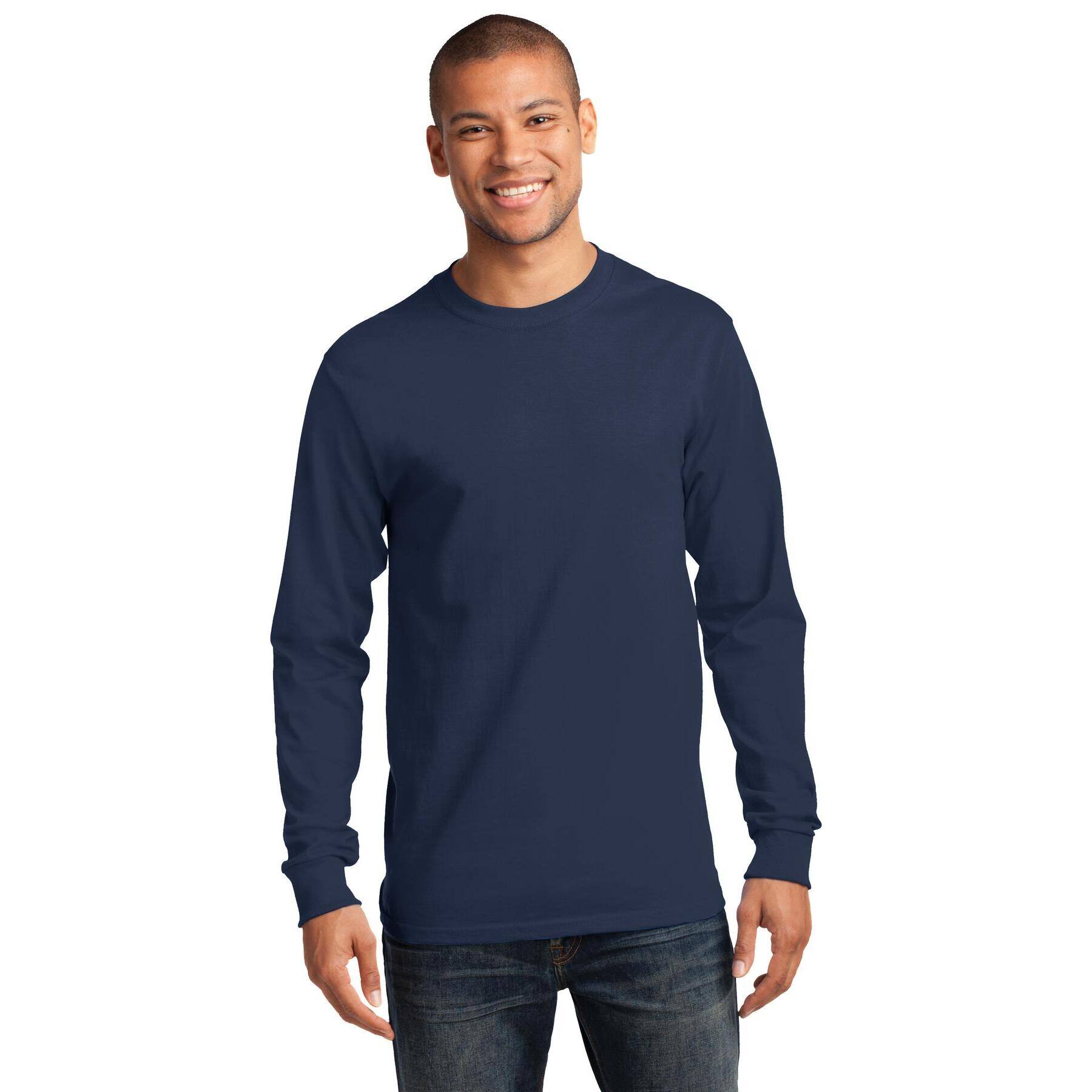 Port & Company® Neutrals Long Sleeve Essential T-Shirt | Michaels