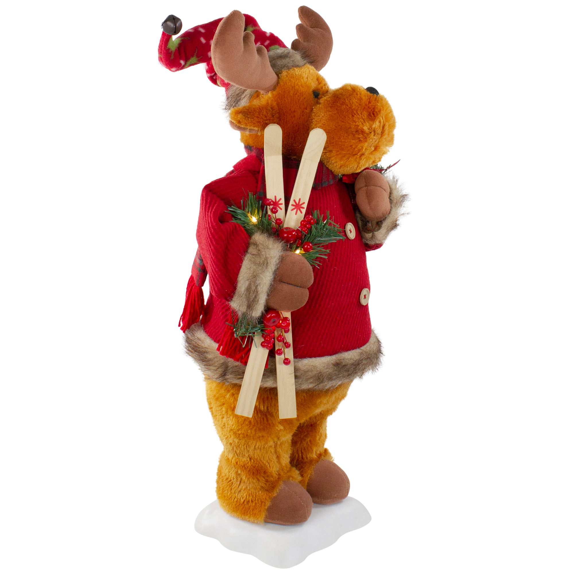 24&#x22; Lighted &#x26; Animated Musical Moose Christmas Figure