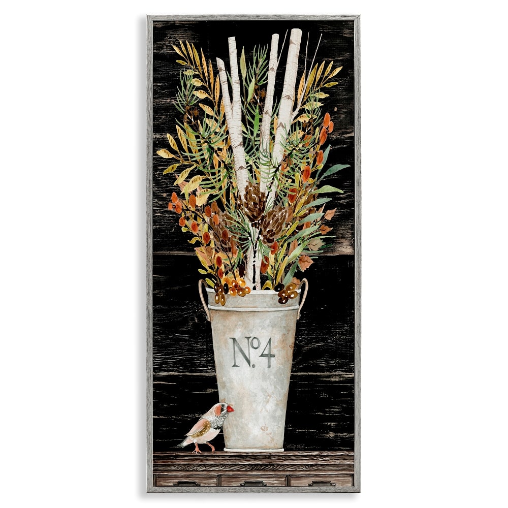 Stupell Industries Rustic Forest Greenery Bouquet Framed Giclee Wall Art