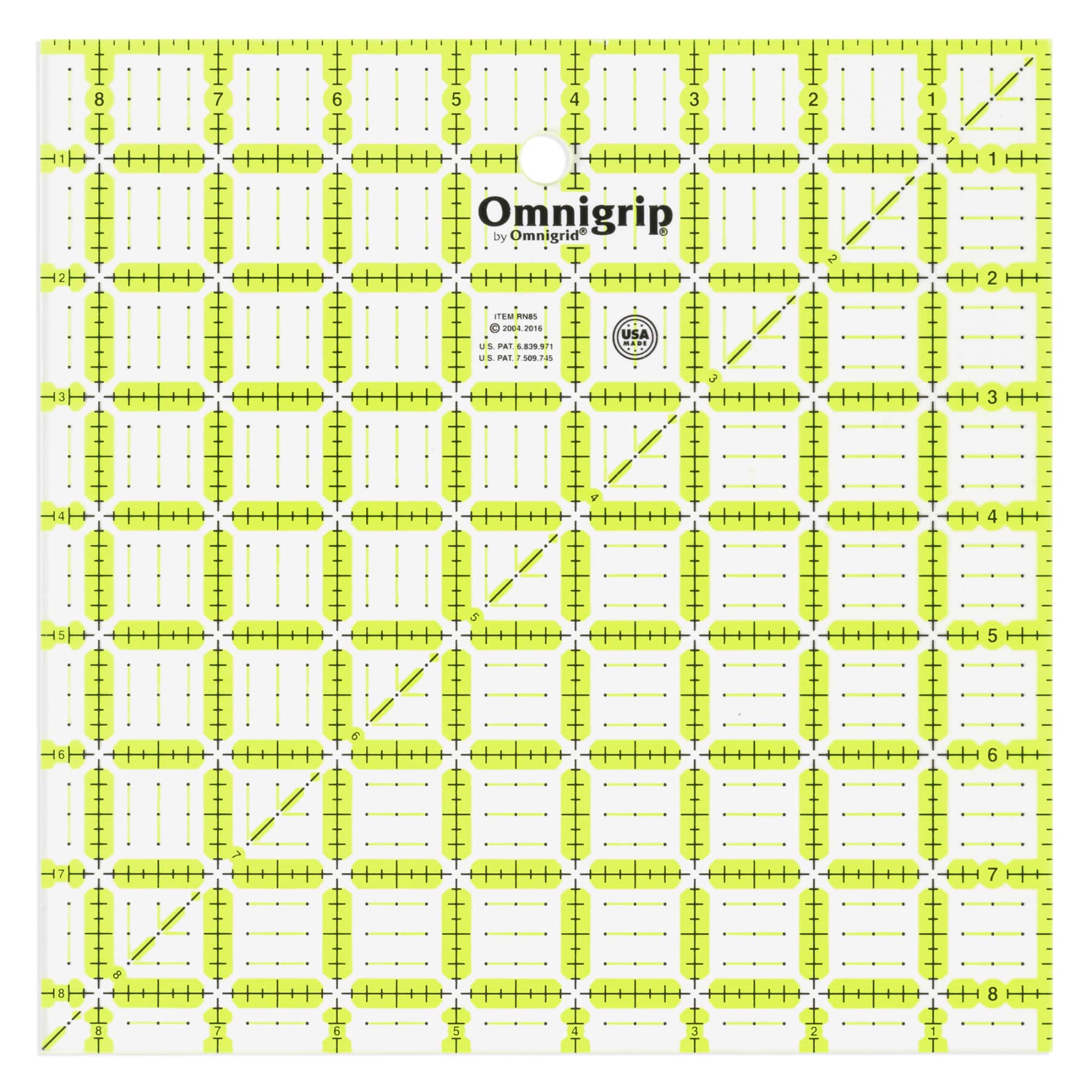 Omnigrip® by Omnigrid® 8.5" x 8.5" Non-Slip Square Quilting Ruler
