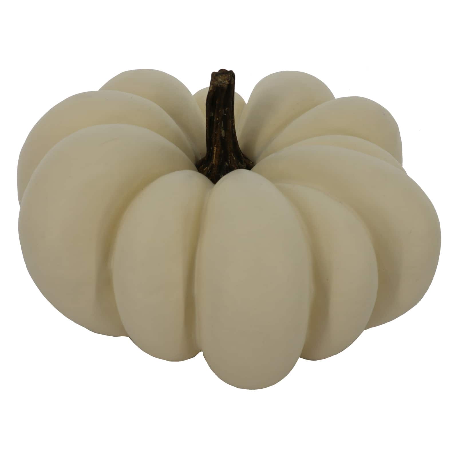 12&#x22; Flat Cream Decorative Pumpkin by Ashland&#xAE;