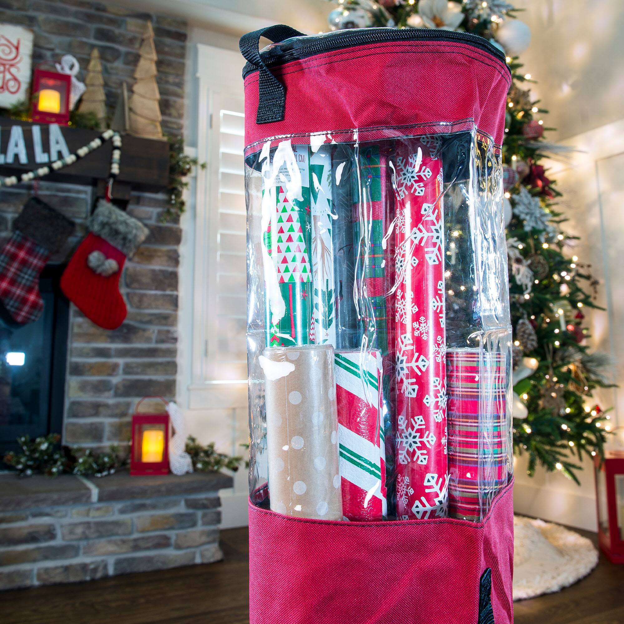 Santa&#x27;s Bag Christmas Wrapping Paper Storage Container