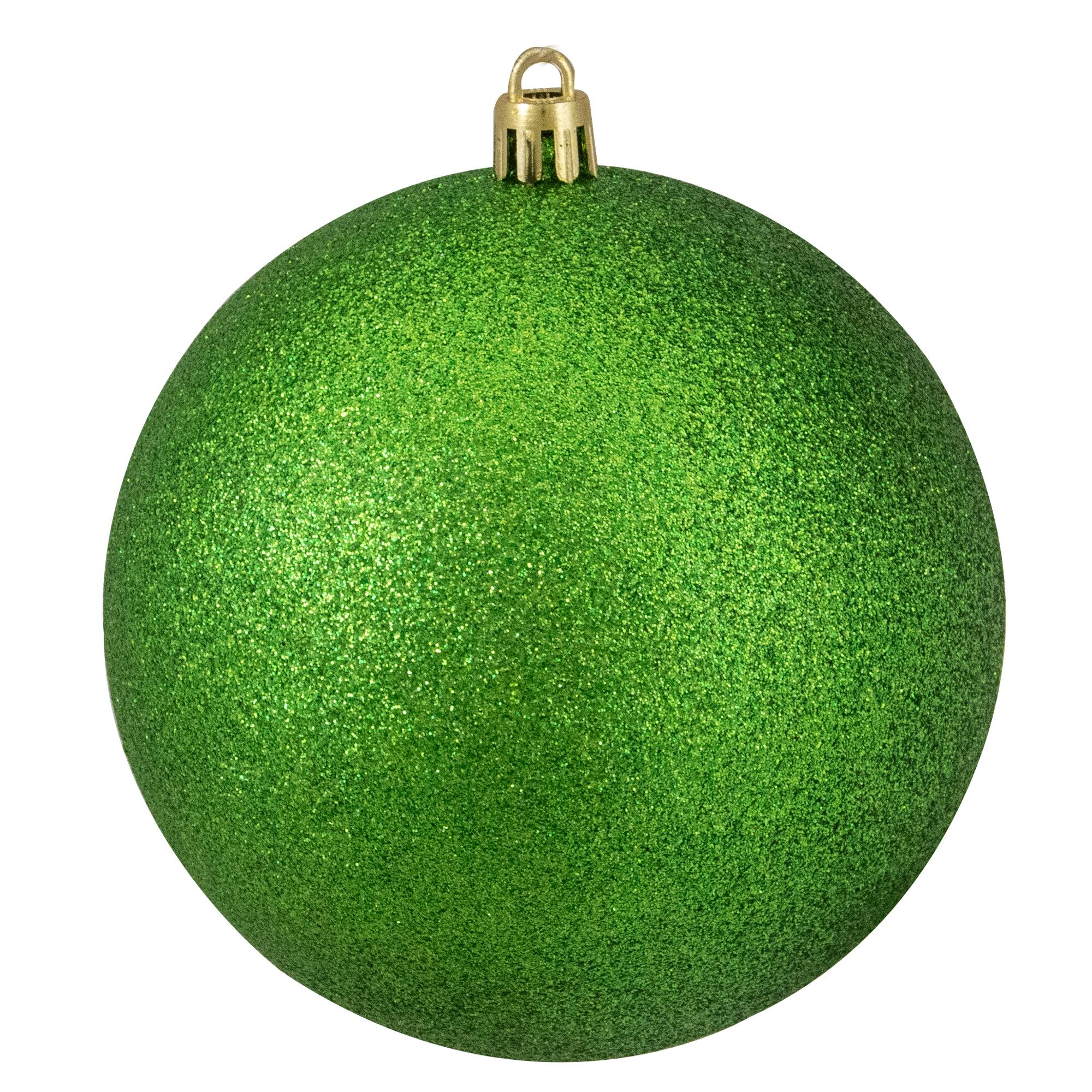 12ct. 4" 4-Finish Green Shatterproof Ball Ornaments