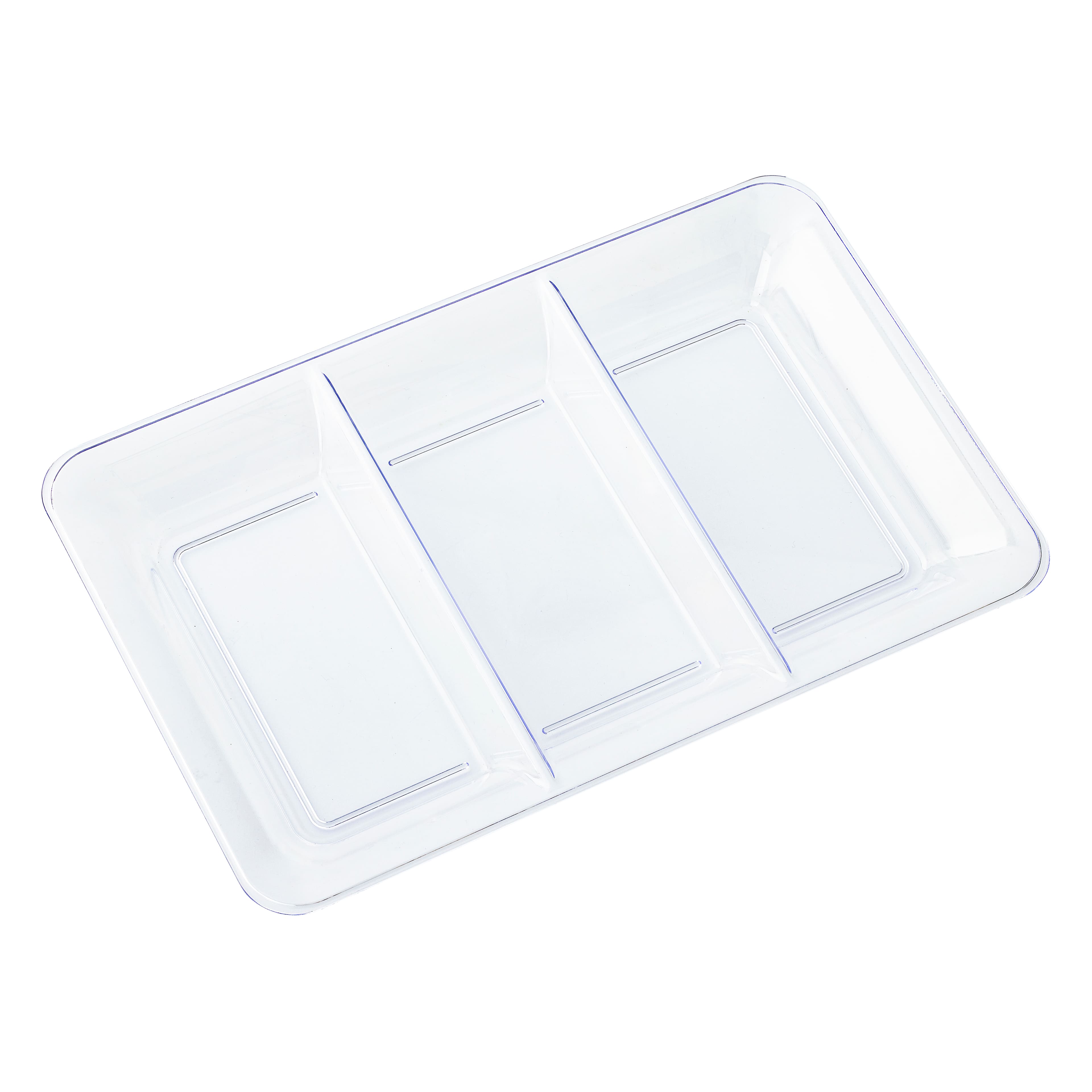Celebrate It 14 Clear 3 Compartment Tray - each