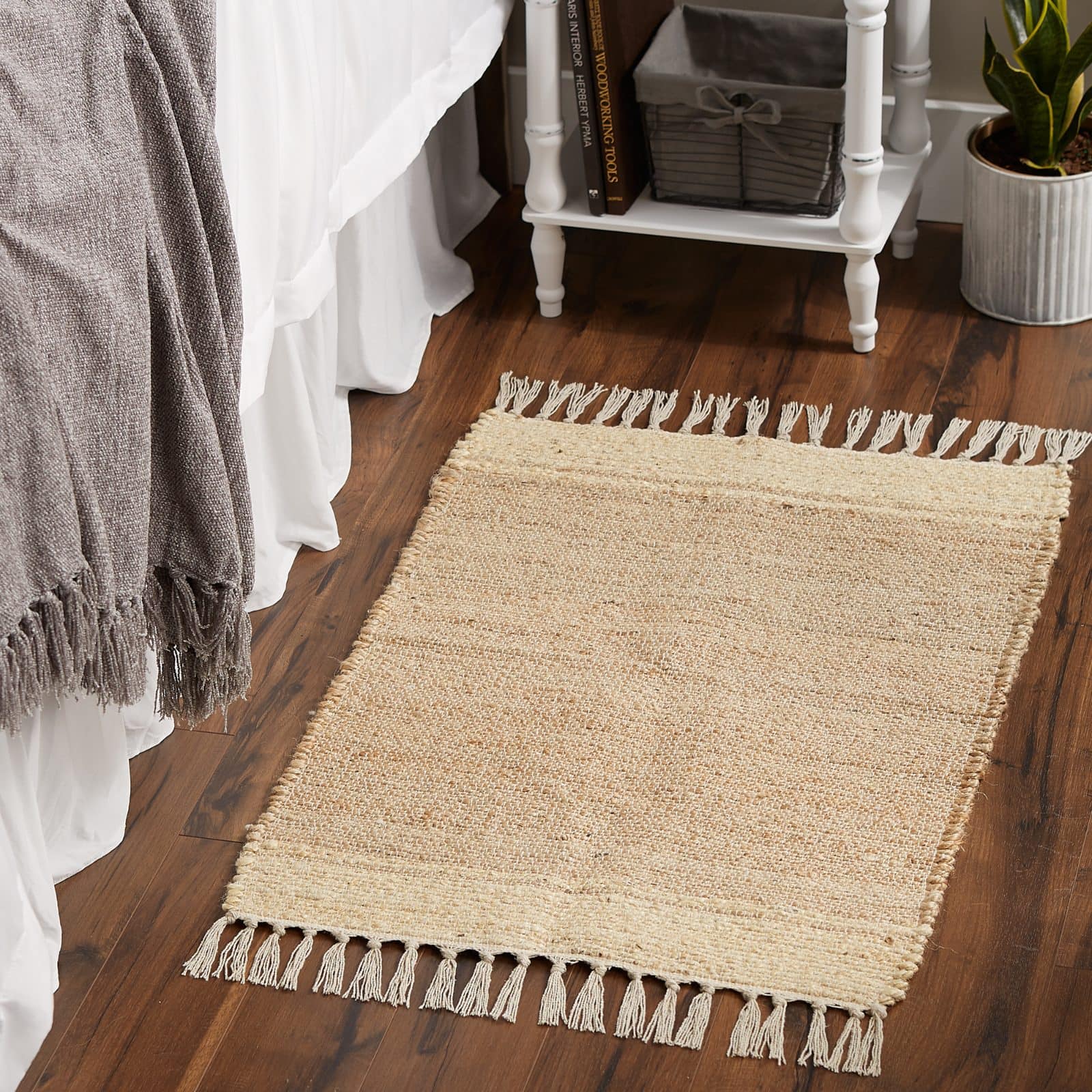 DII&#xAE; Off White With Natural Jute Stripes Hand-Loomed Rug, 2ft. x 3ft.