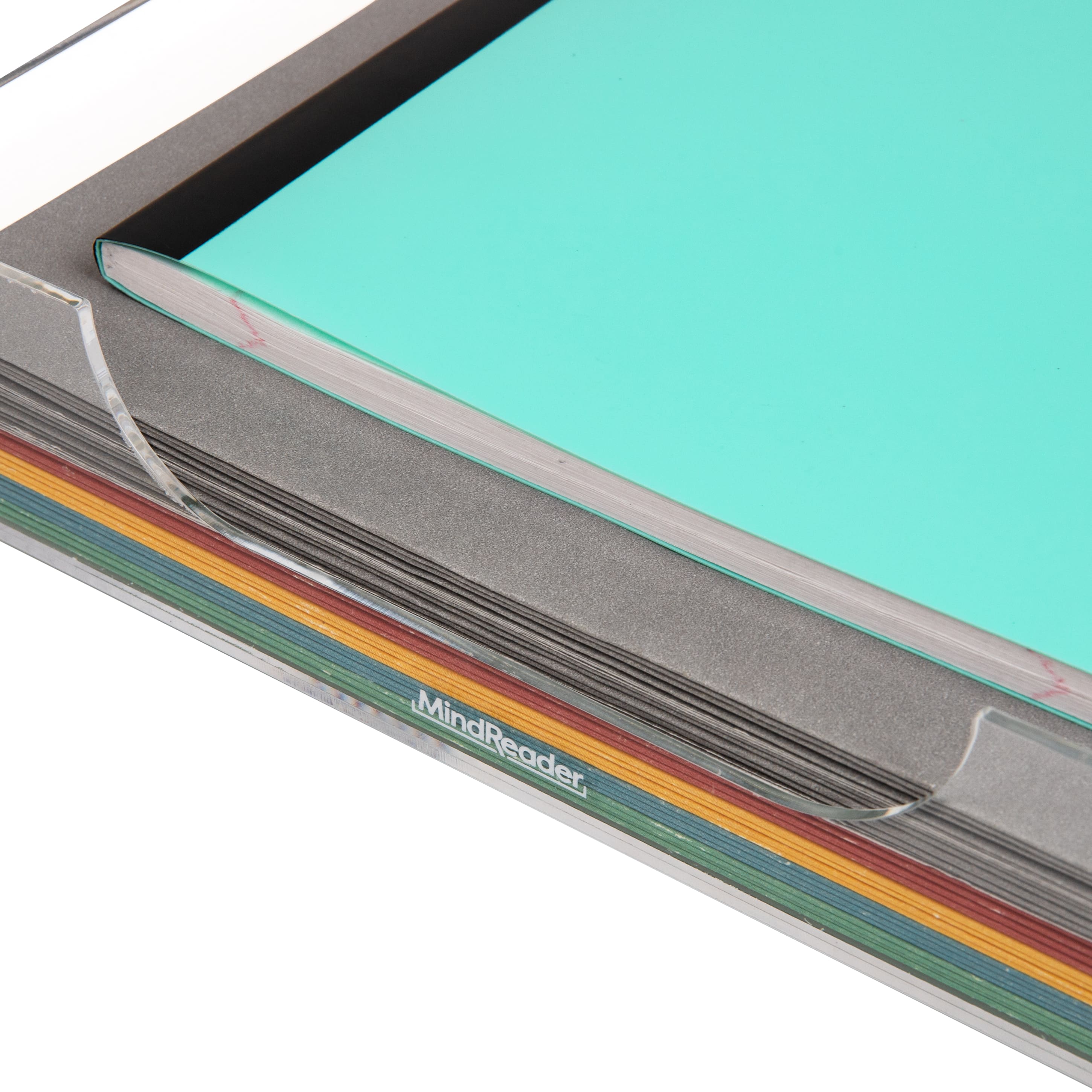 Mind Reader Paper Tray, Desktop Organizer, File Storage, Modern, Office, Acrylic, Clear