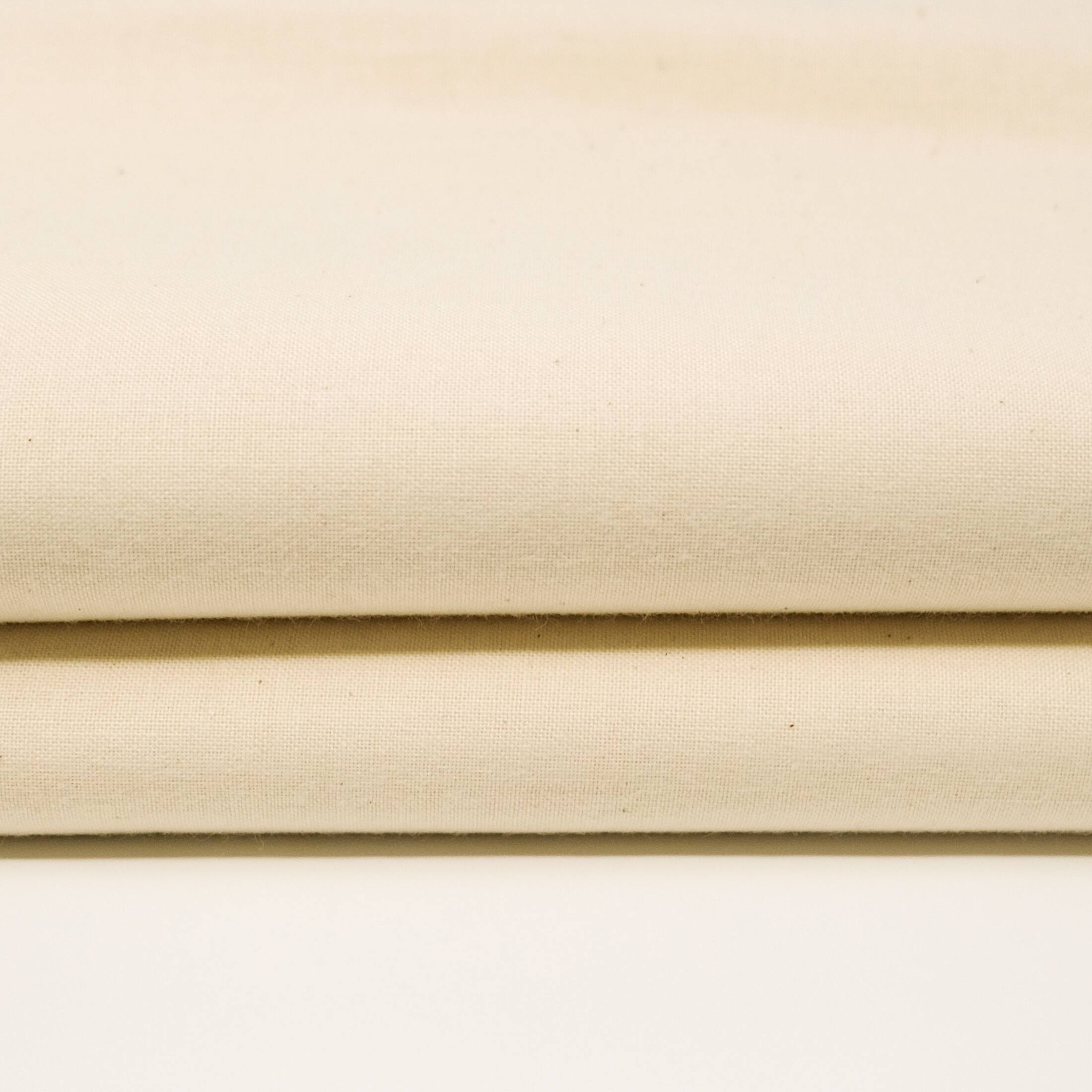 Roc-Lon White Unbleached Perm Press Cotton Fabric