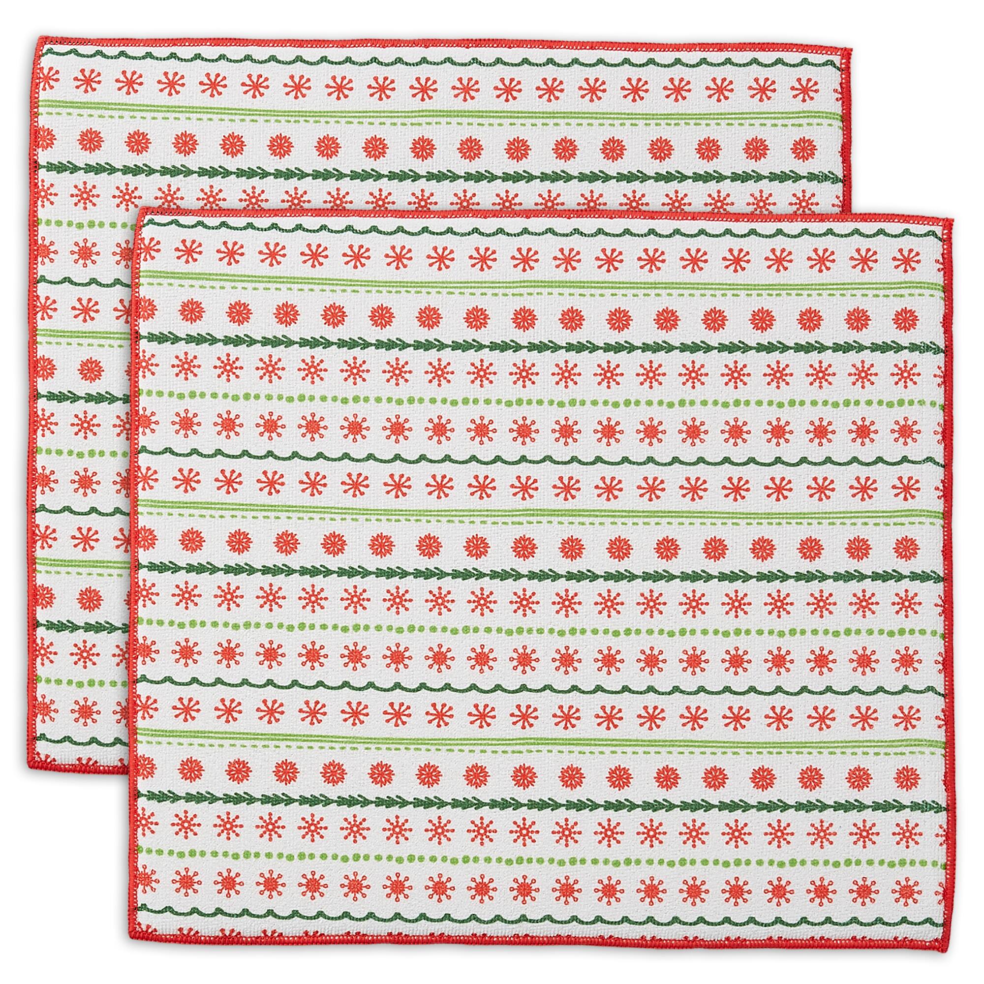 DII® Snowflakes Dish Drying Mat Set, 2ct.