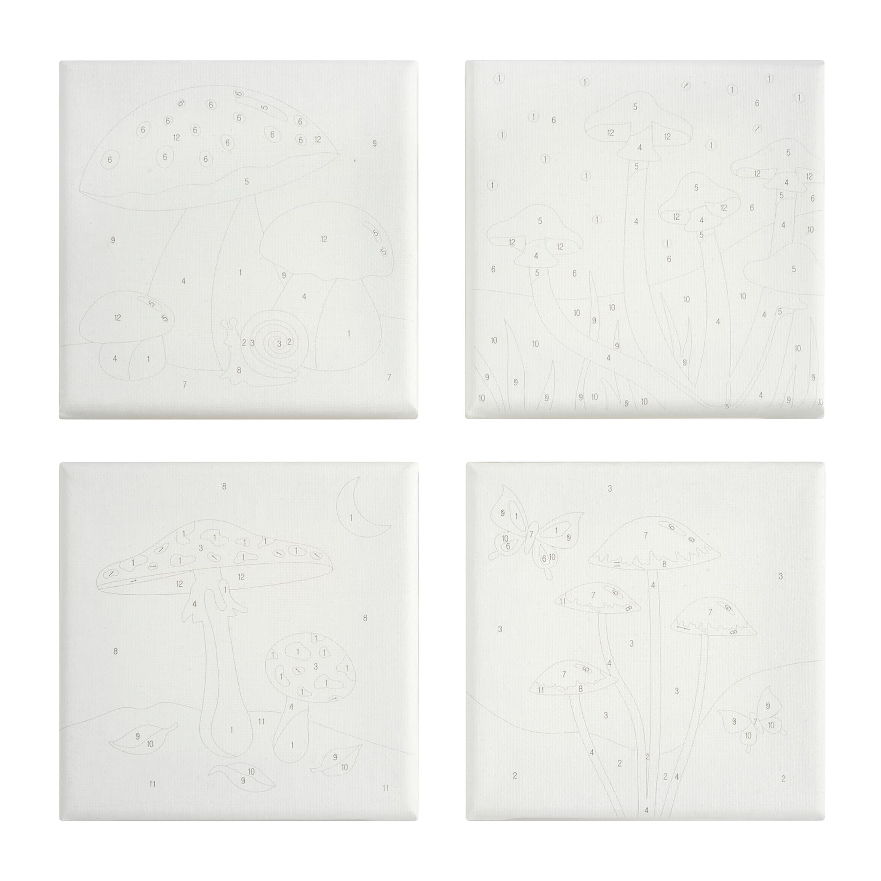 Mushrooms Paint-by-Number Gallery Mini Kit by Artist's Loft®