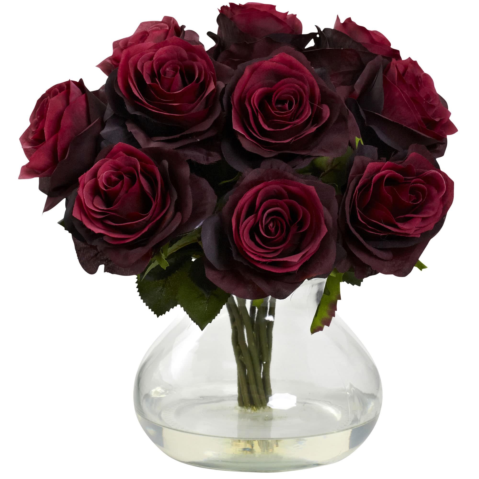 11&#x22; Red Rose Arrangement in Vase