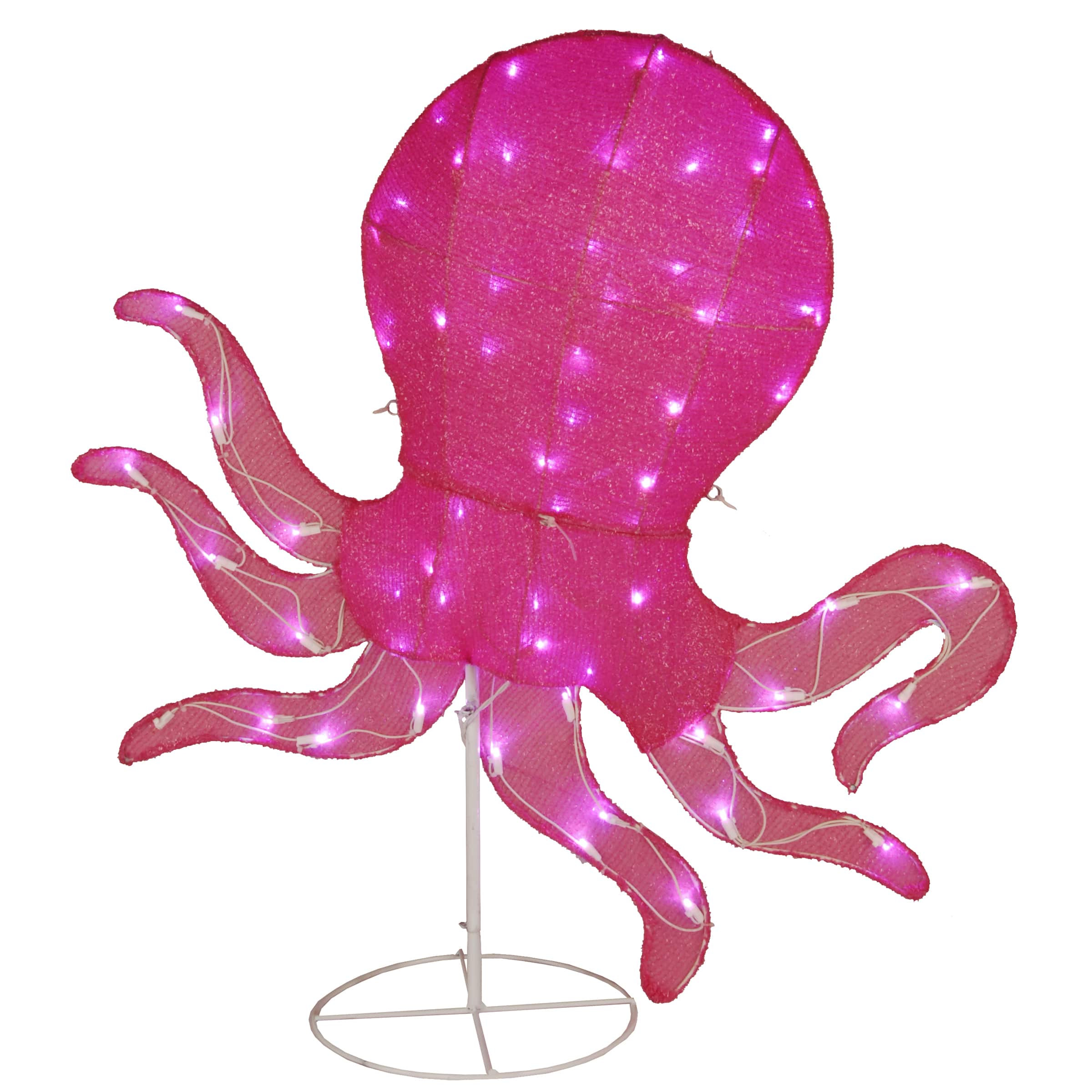36" Pink Octopus with LED Lights