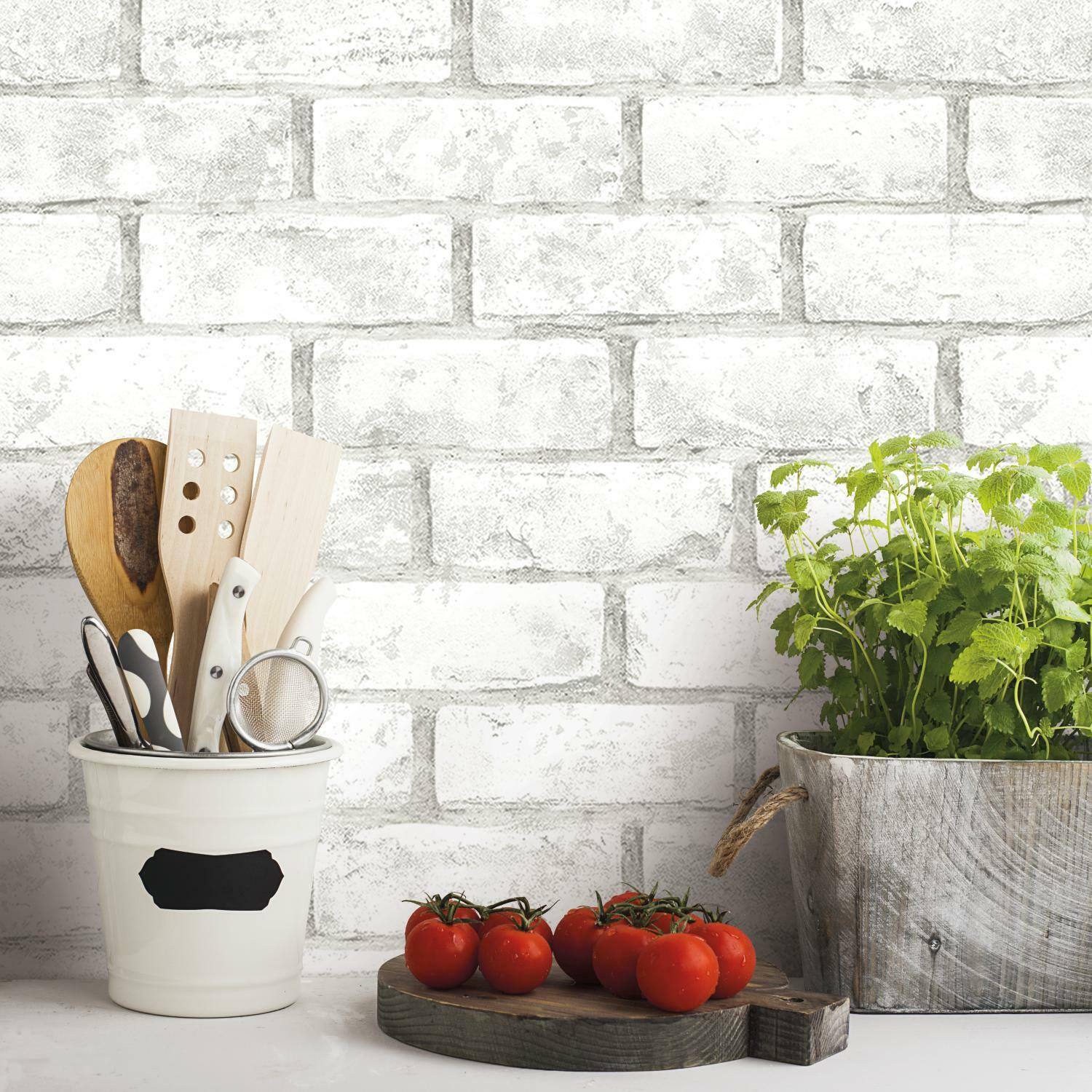 RoomMates Brick Peel &#x26; Stick Wallpaper