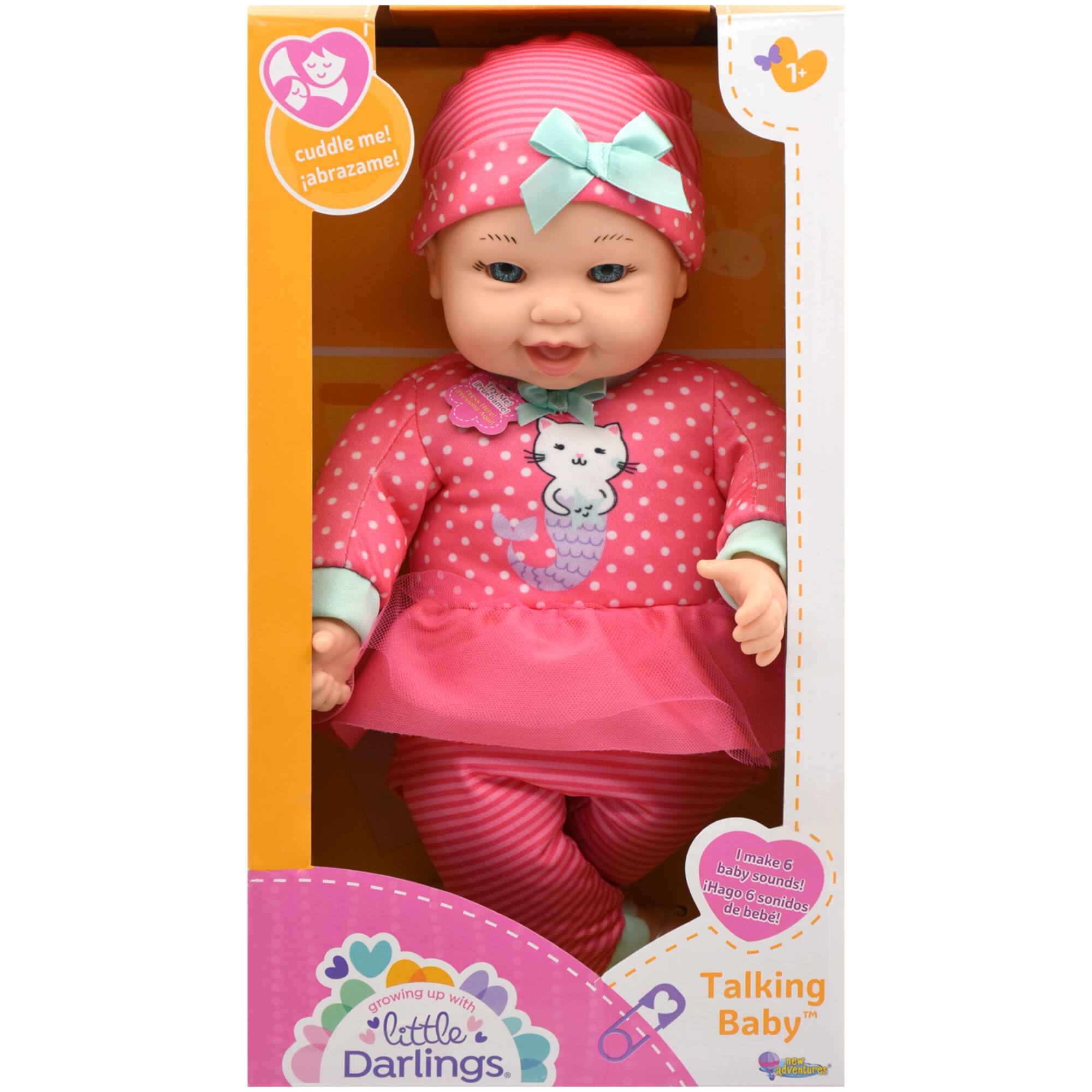 Little Darling 12&#x22; Soft Body Baby Doll With 6 Different Baby Sounds