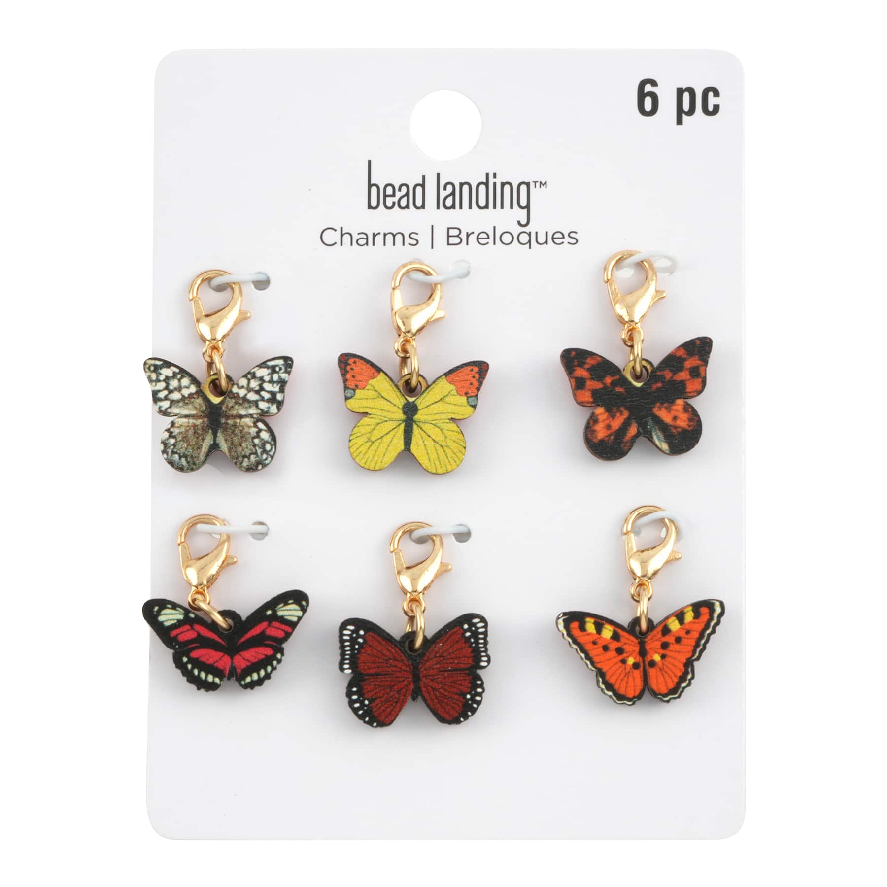 12 Packs: 6 ct. (72 total) Wood Butterfly Charms by Bead Landing™