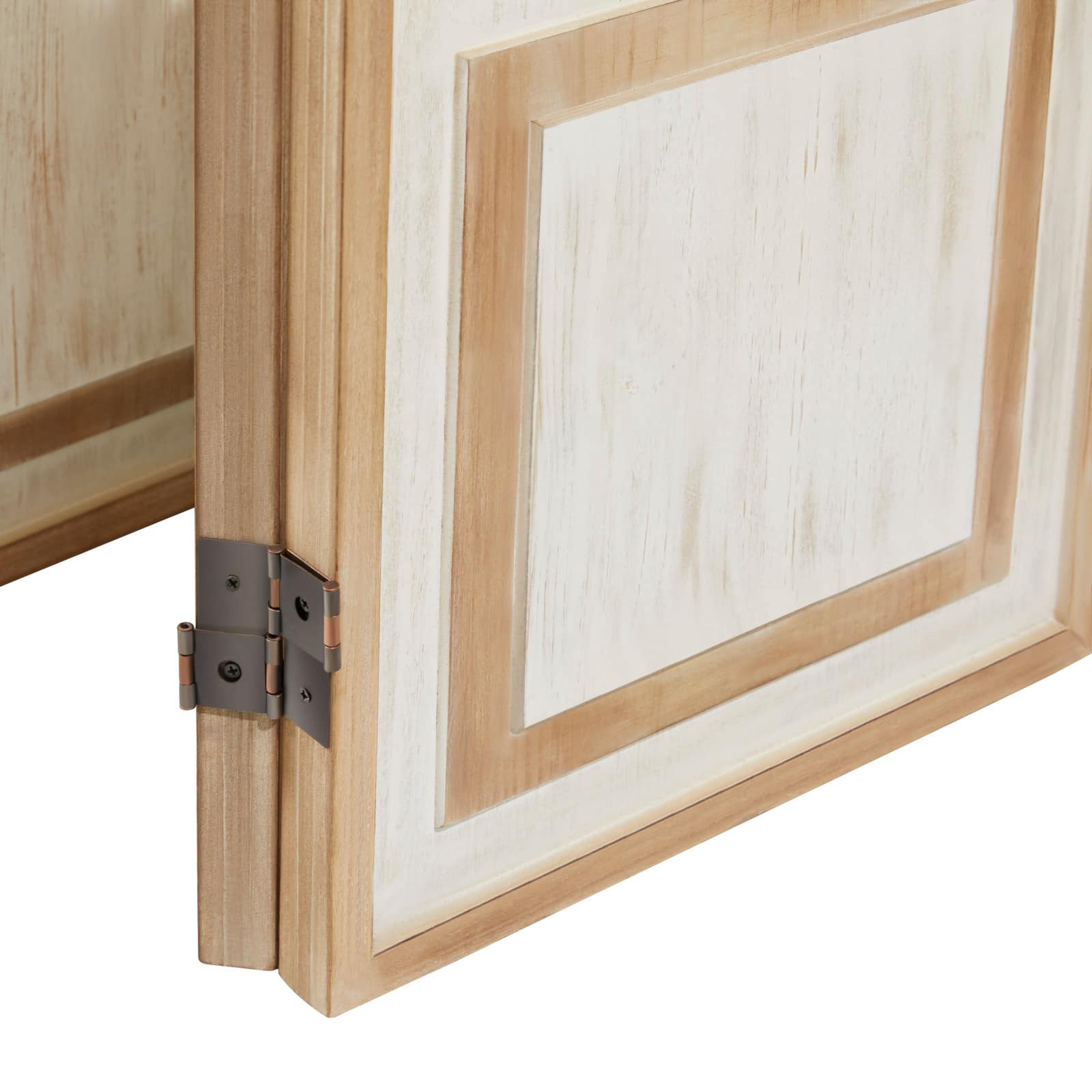 White Wood Farmhouse Room Divider Screen, 72&#x22; x 48&#x22; x 2&#x22;