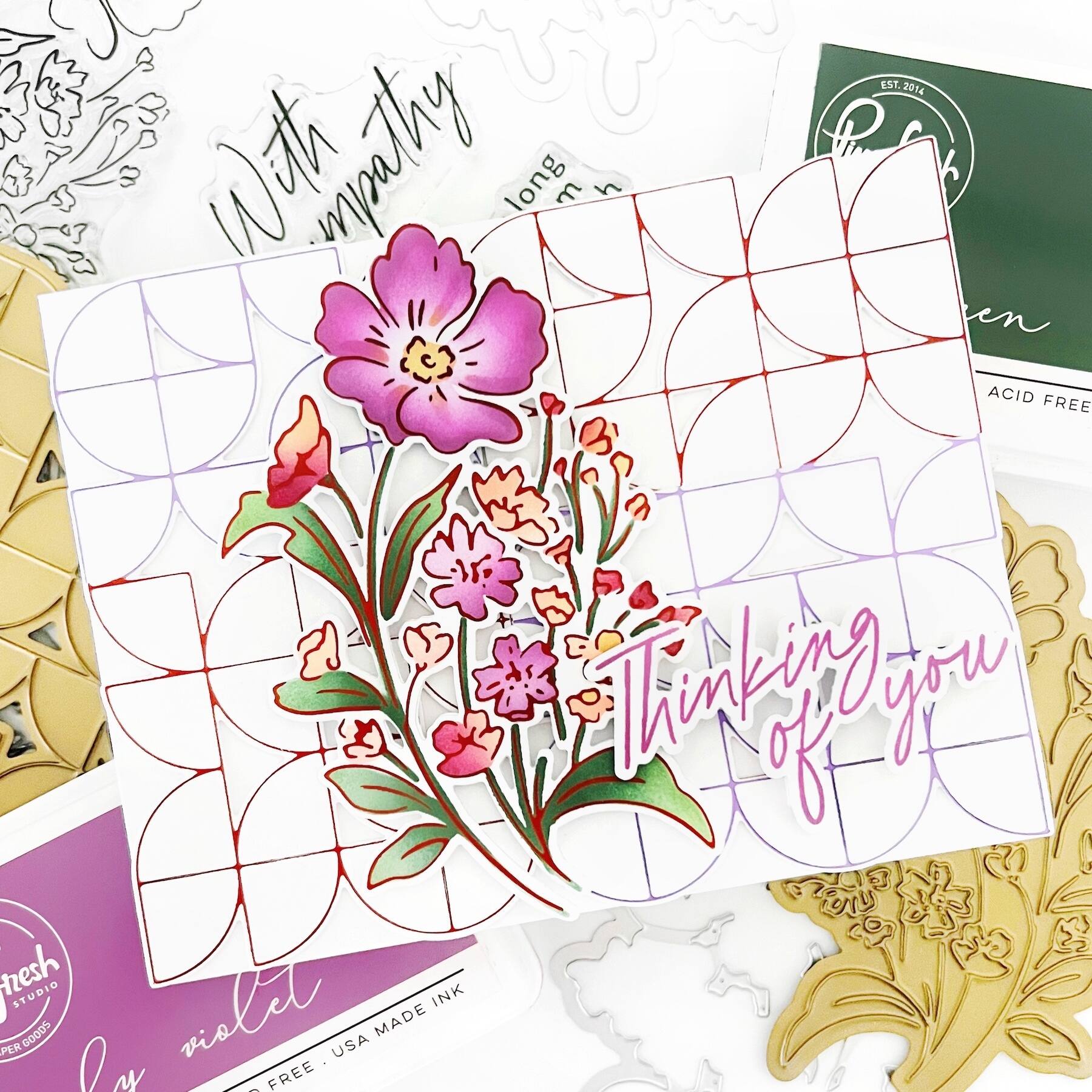 Pinkfresh Studio With Sympathy Hot Foil Plate