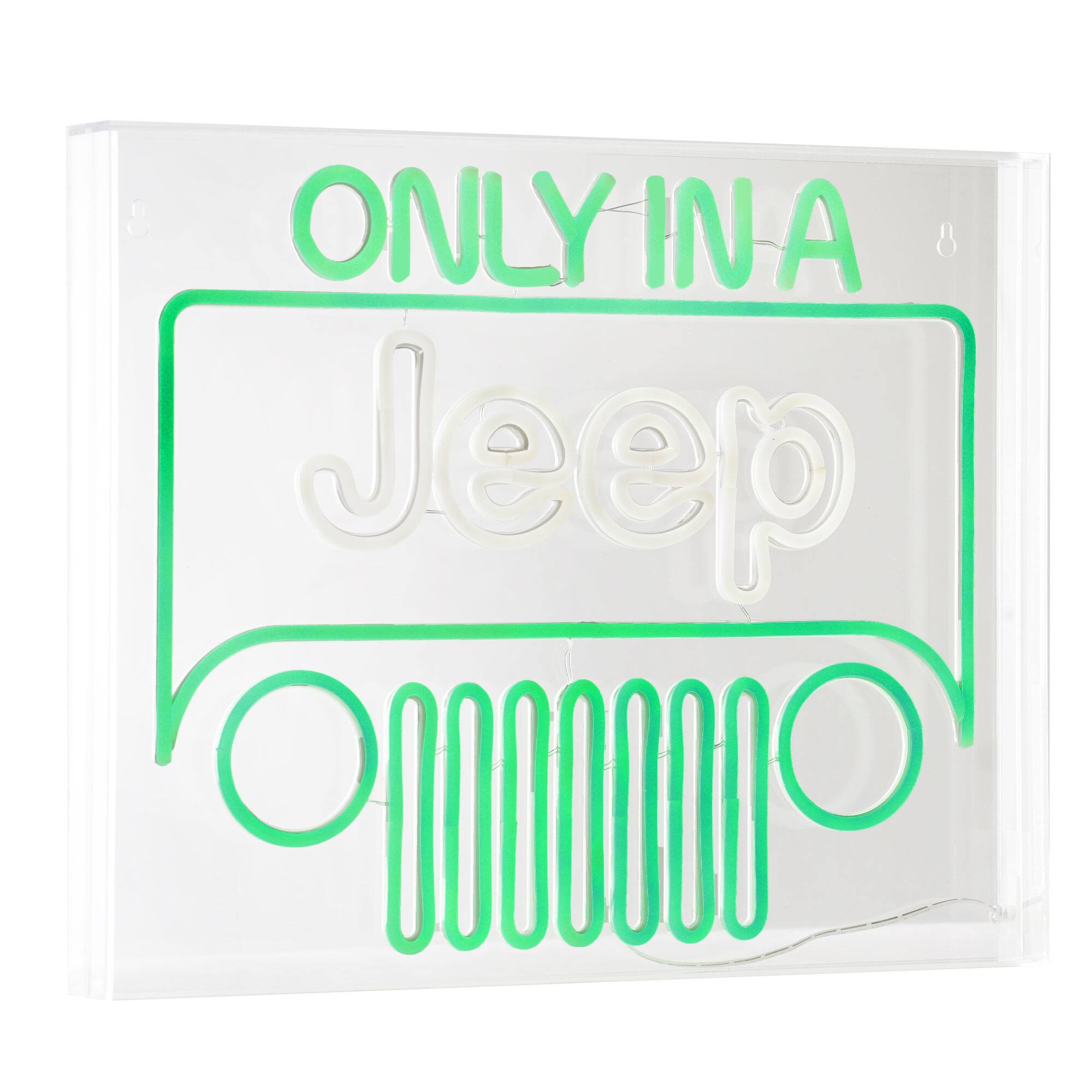 American Art D&#xE9;cor&#x2122; 20&#x22; Licensed Only In A Jeep Acrylic LED Wall D&#xE9;cor Sign