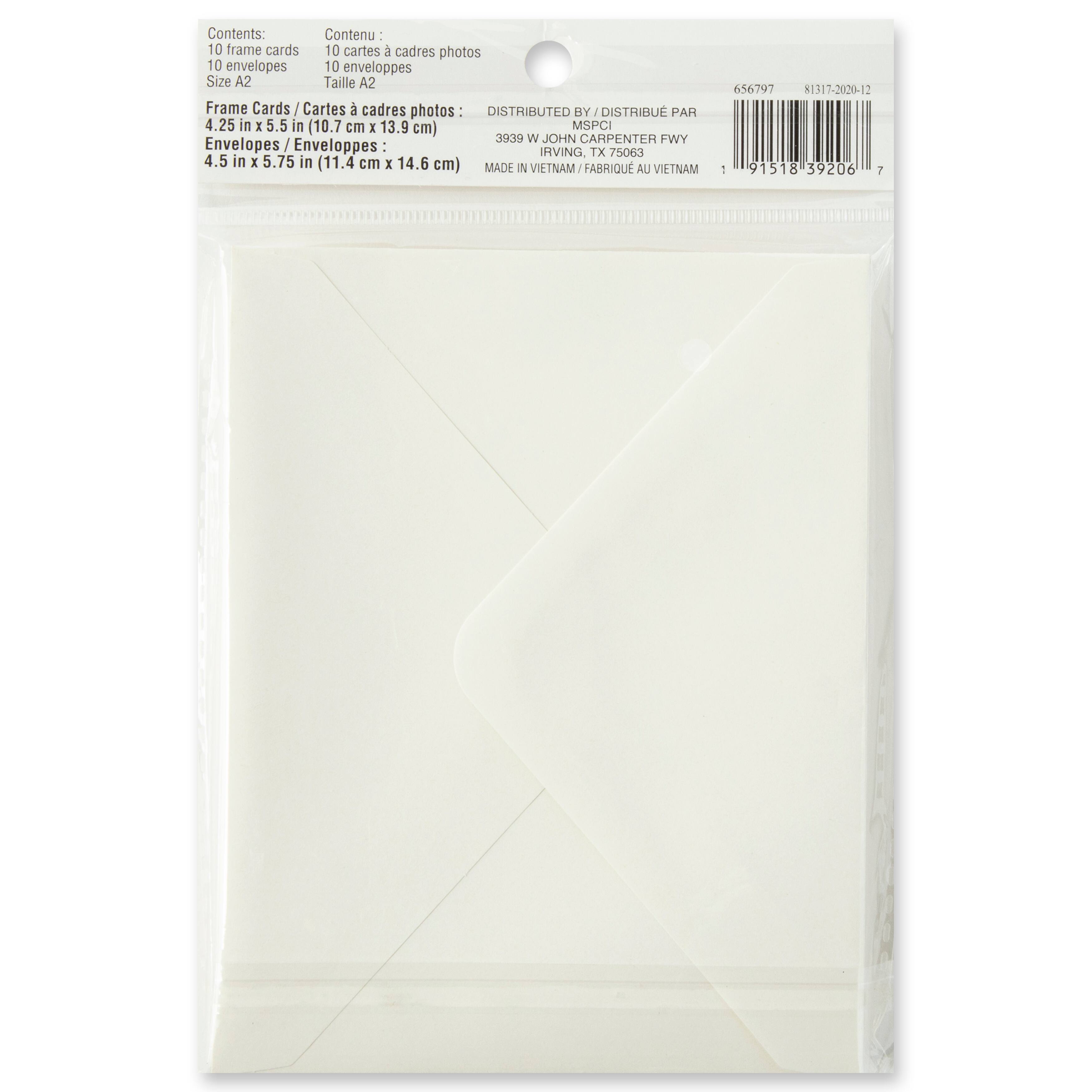 12 Packs: 10 ct. (120 total) 4.25" x 5.5" Ivory Frame Cards & Envelopes by Recollections™
