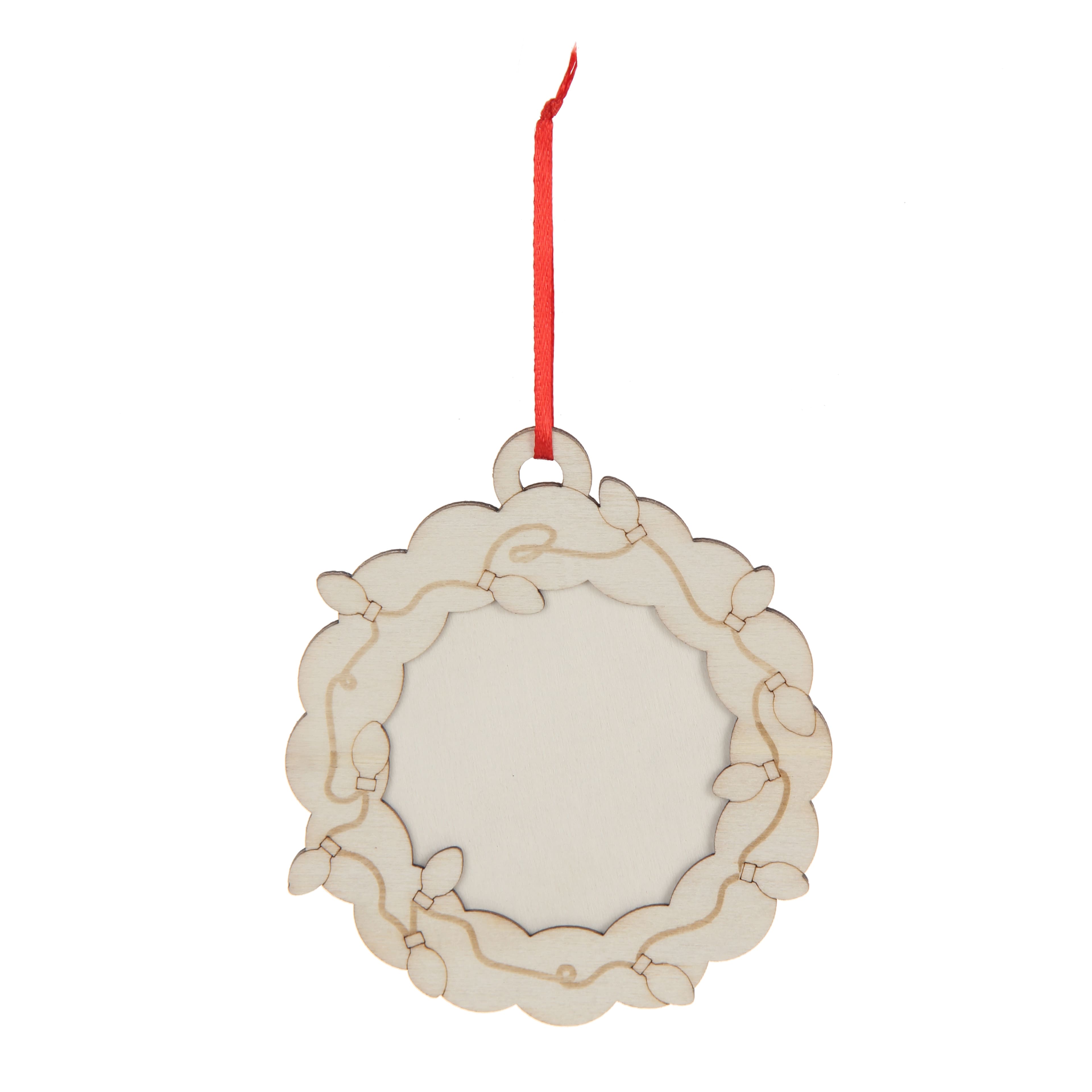 Ornement-cadre en forme de couronne en bois &#xE0; d&#xE9;corer soi-m&#xEA;me de 10,8&#xA0;cm de Make Market