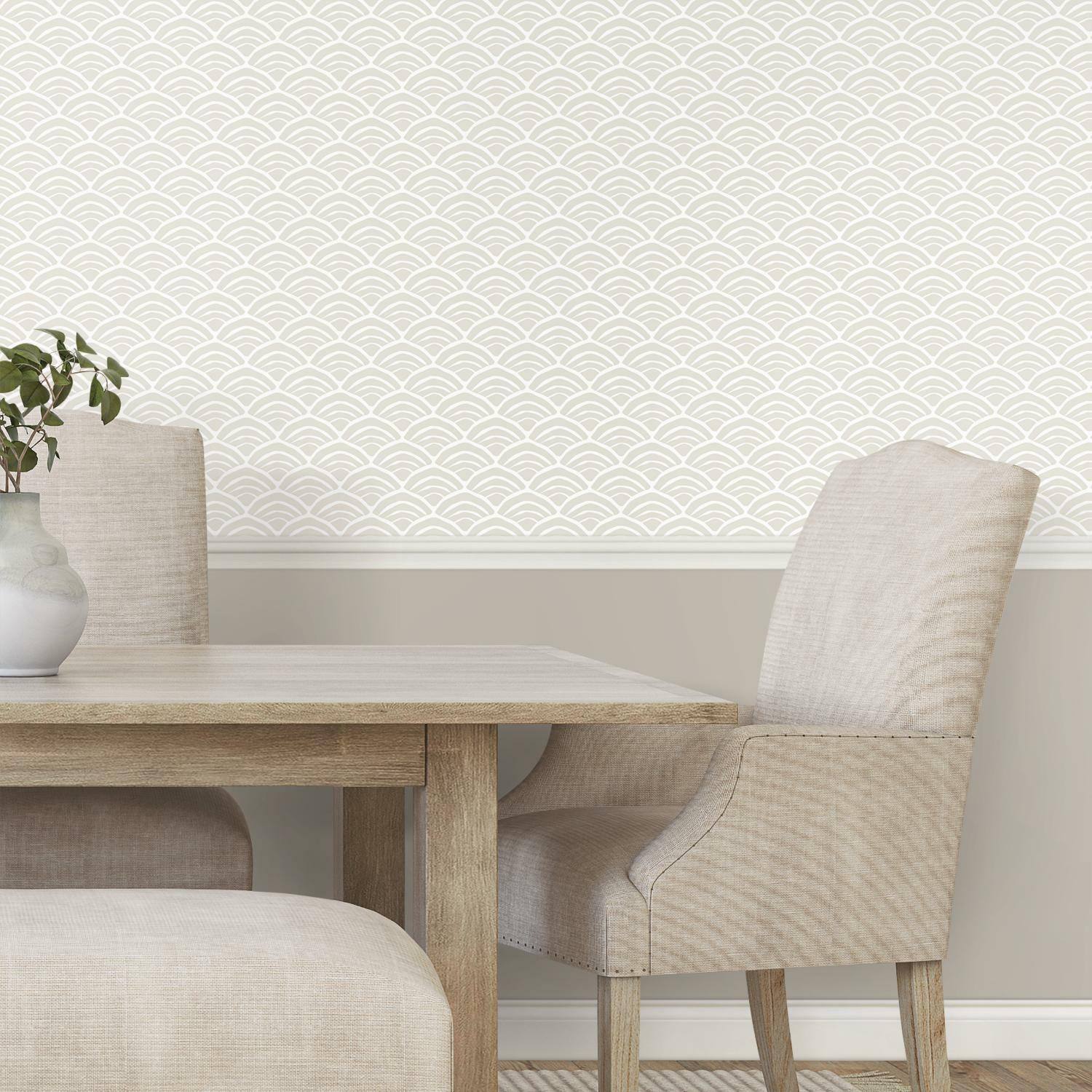 RoomMates Coastal Scallop Peel & Stick Wallpaper