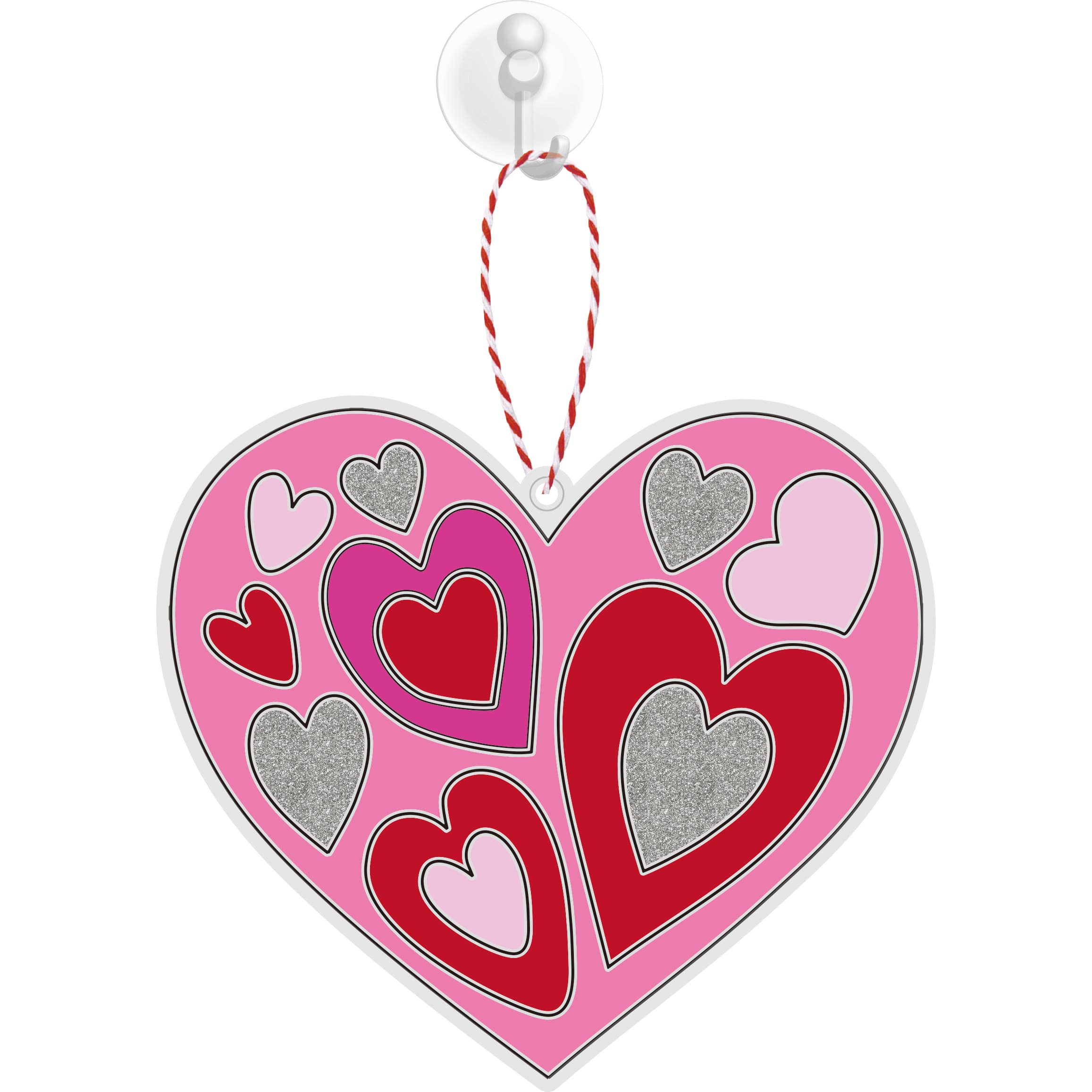 Valentine's Day Sentimental Glitter Heart Foam Stickers by Creatology™
