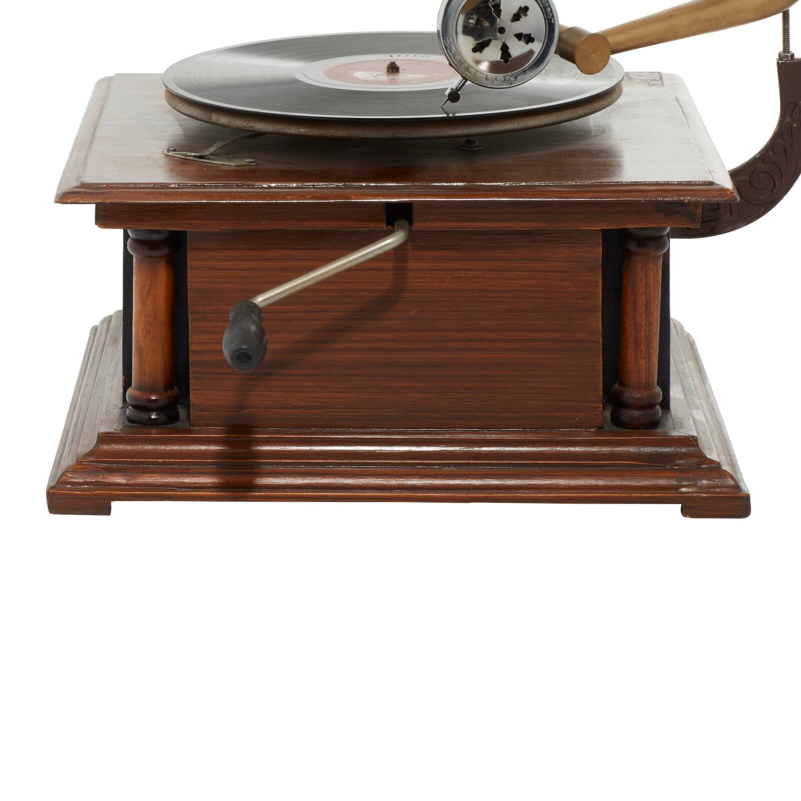 Copper Wood and Metal Vintage Gramophone, 28&#x22; x 18&#x22; x 16&#x22;