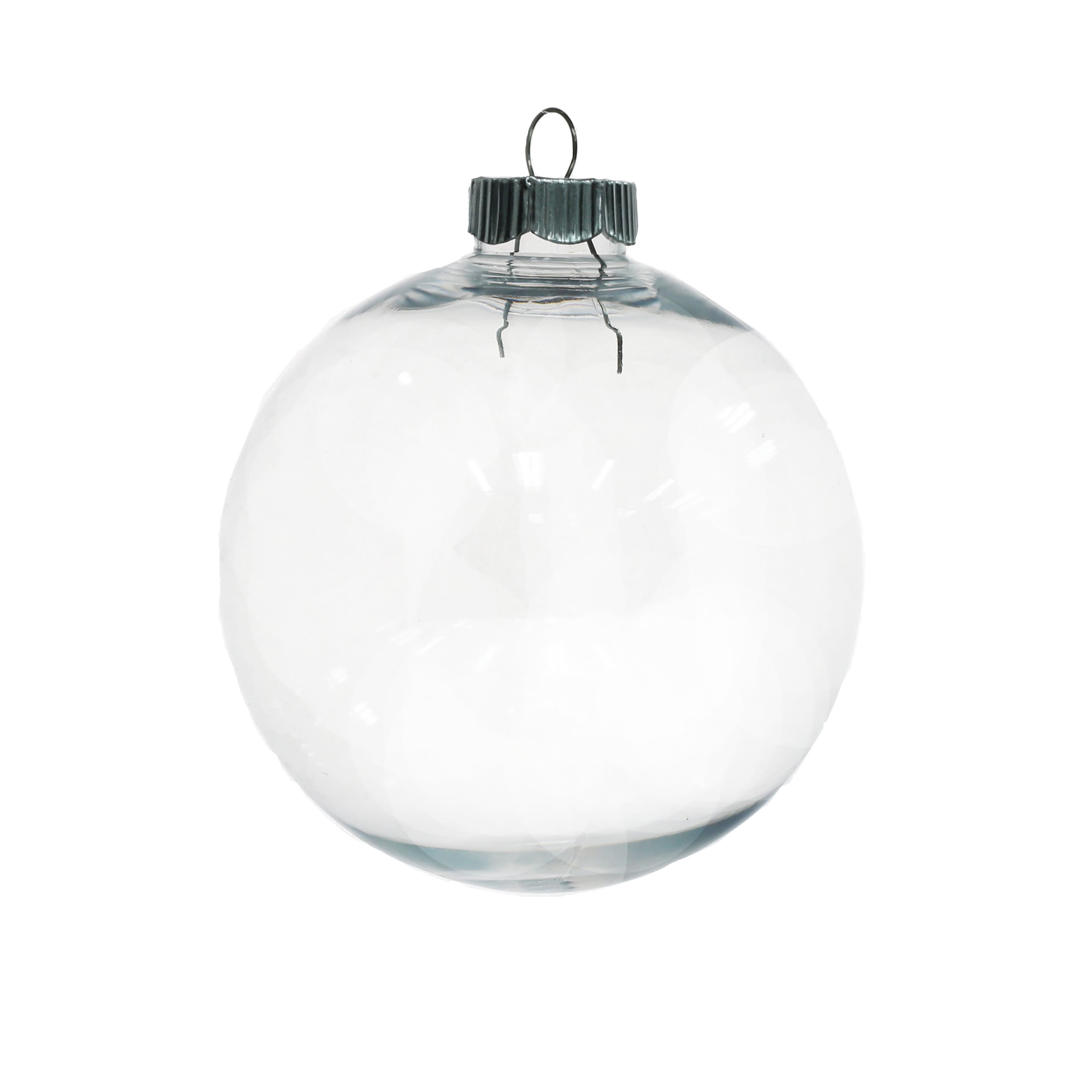 24 Pack 2.75&#x22; Clear DIY Plastic Ball Ornaments by Make Market&#xAE;