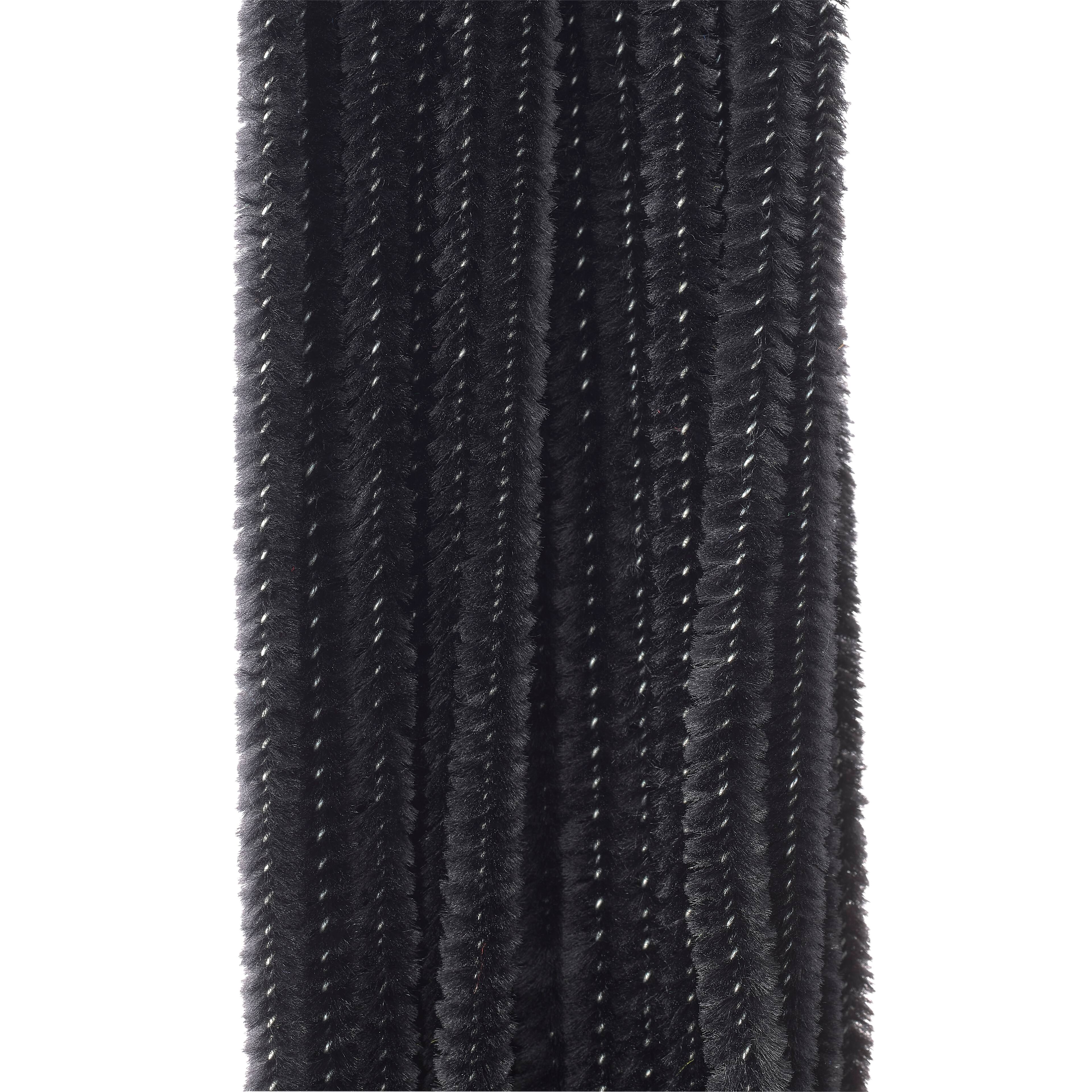 12 Packs: 350 Ct. (4,200 Total) Black Chenille Pipe Cleaners by Creatology, Size: 6