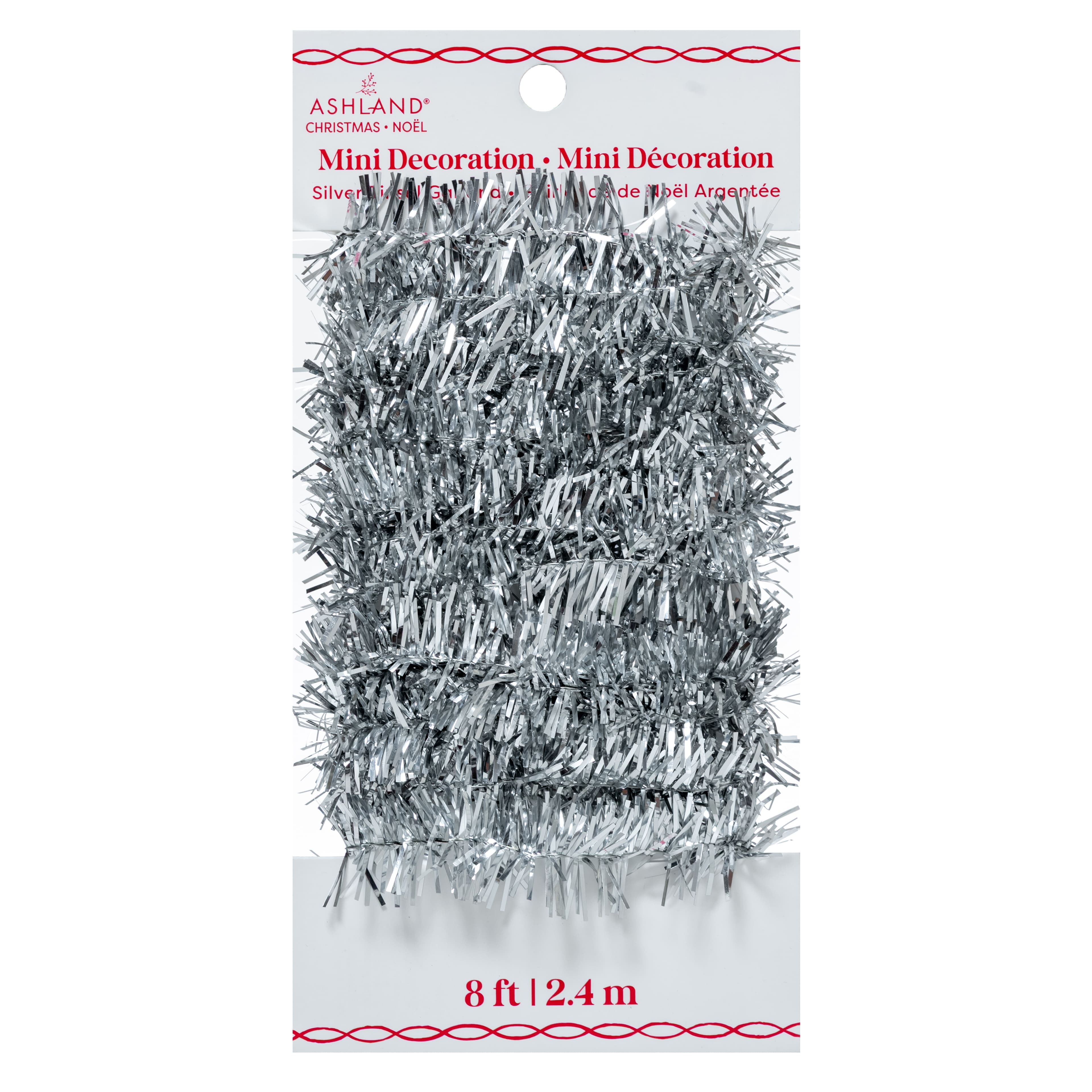 8ft. Mini Silver Tinsel Garland by Ashland&#xAE;